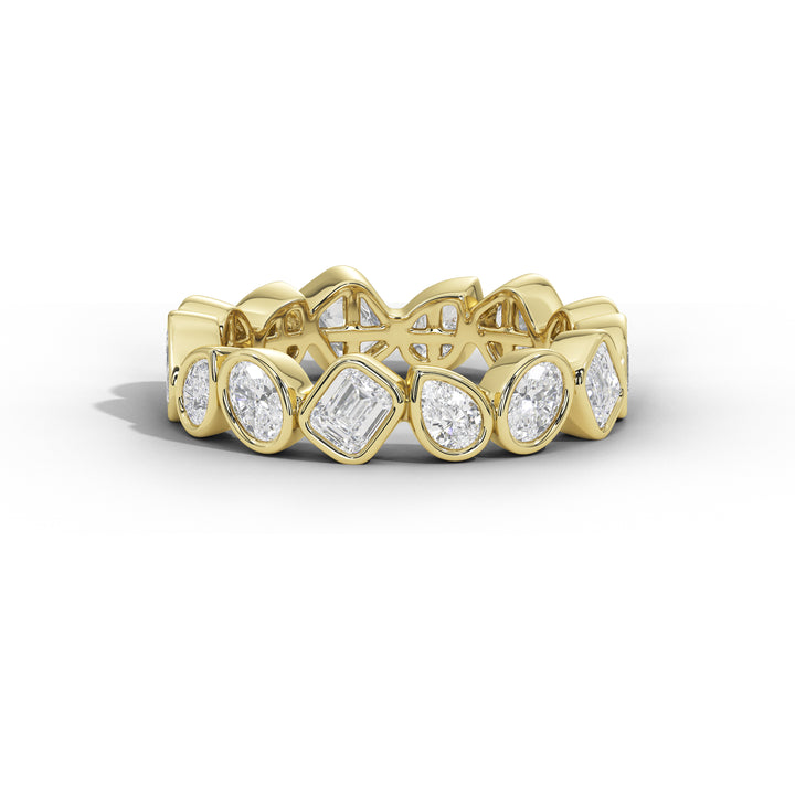 Josephine Pear Oval and Emerald Diamond Eternity Band