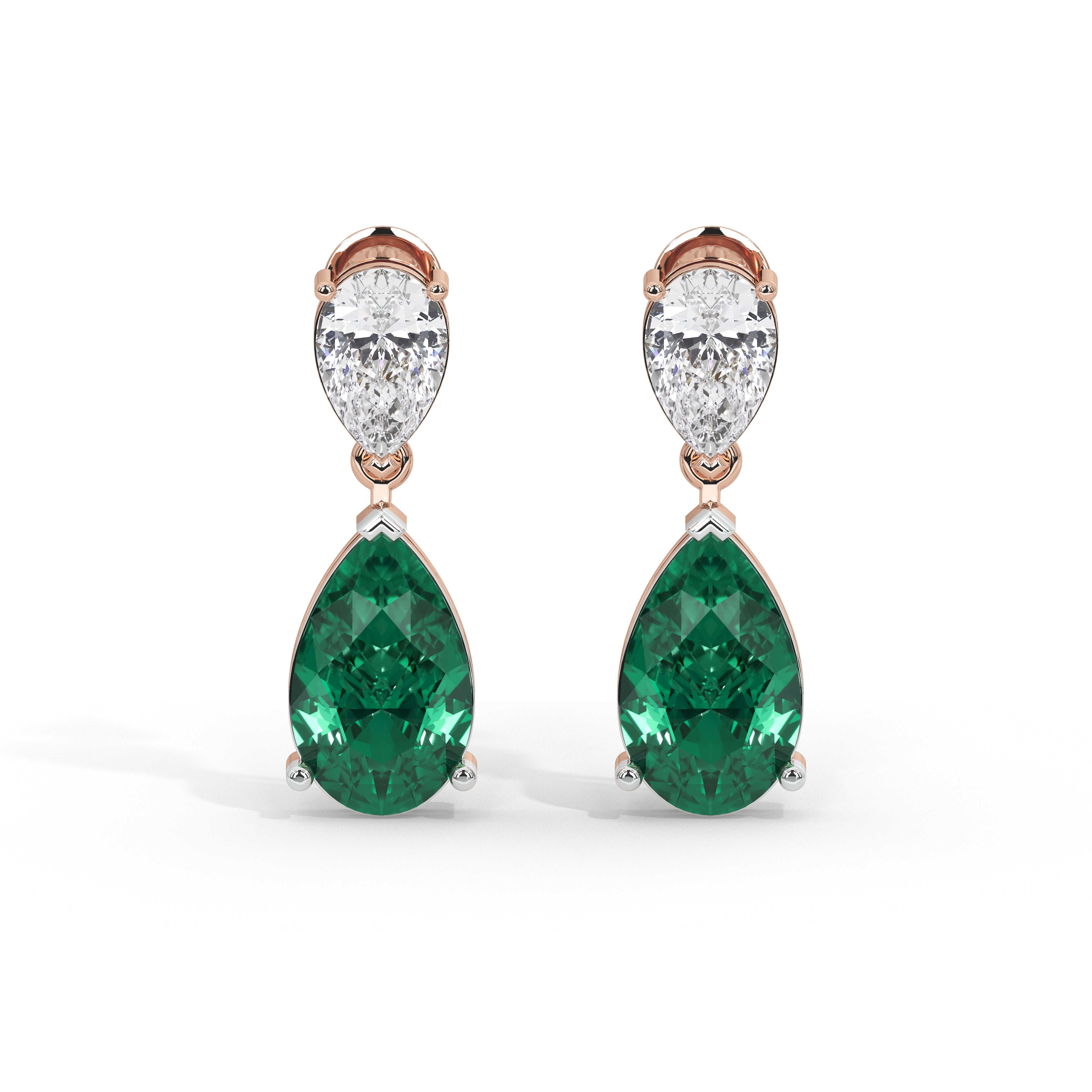 5 Carat Seraphina Pear & Emerald Drops