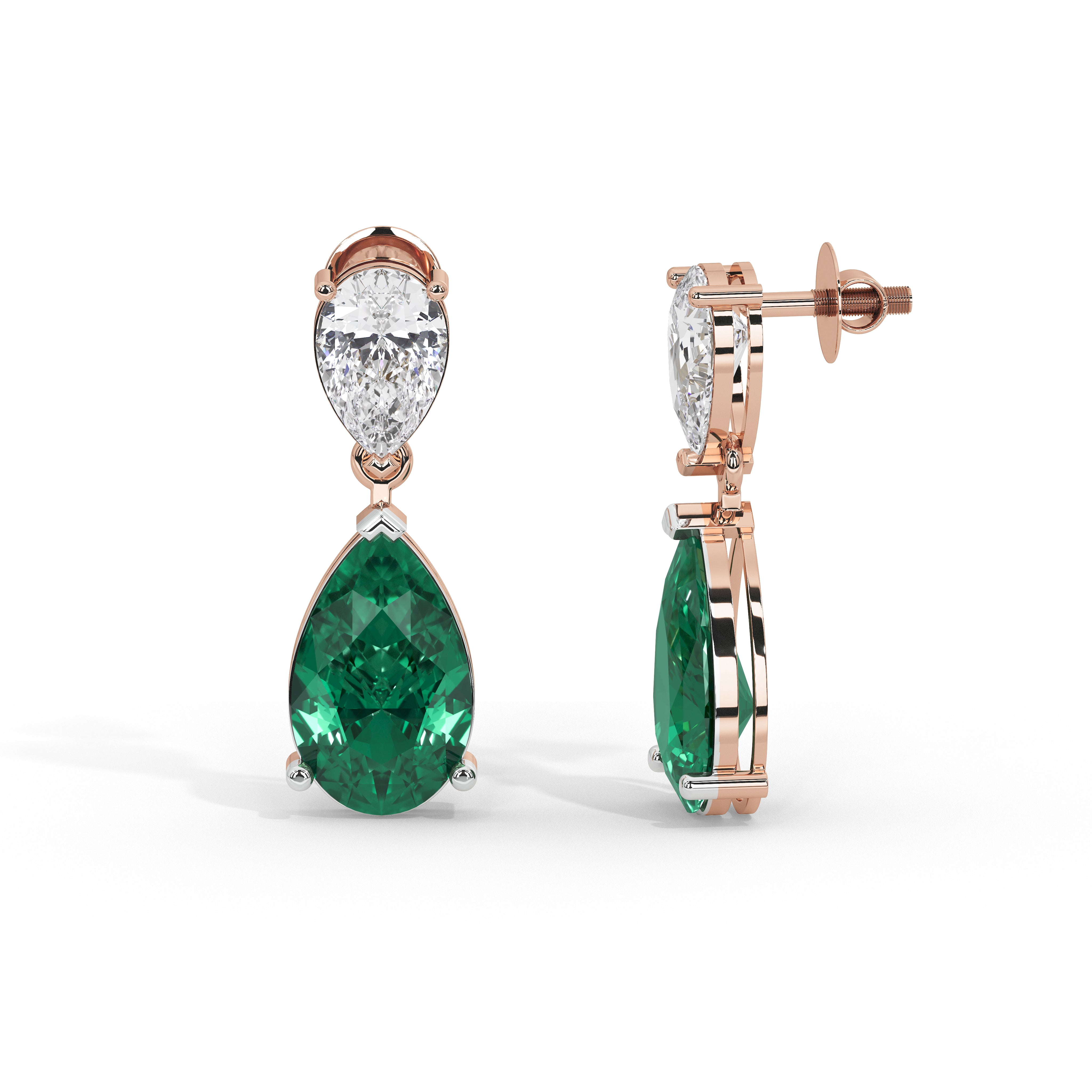 5 Carat Seraphina Pear & Emerald Drops
