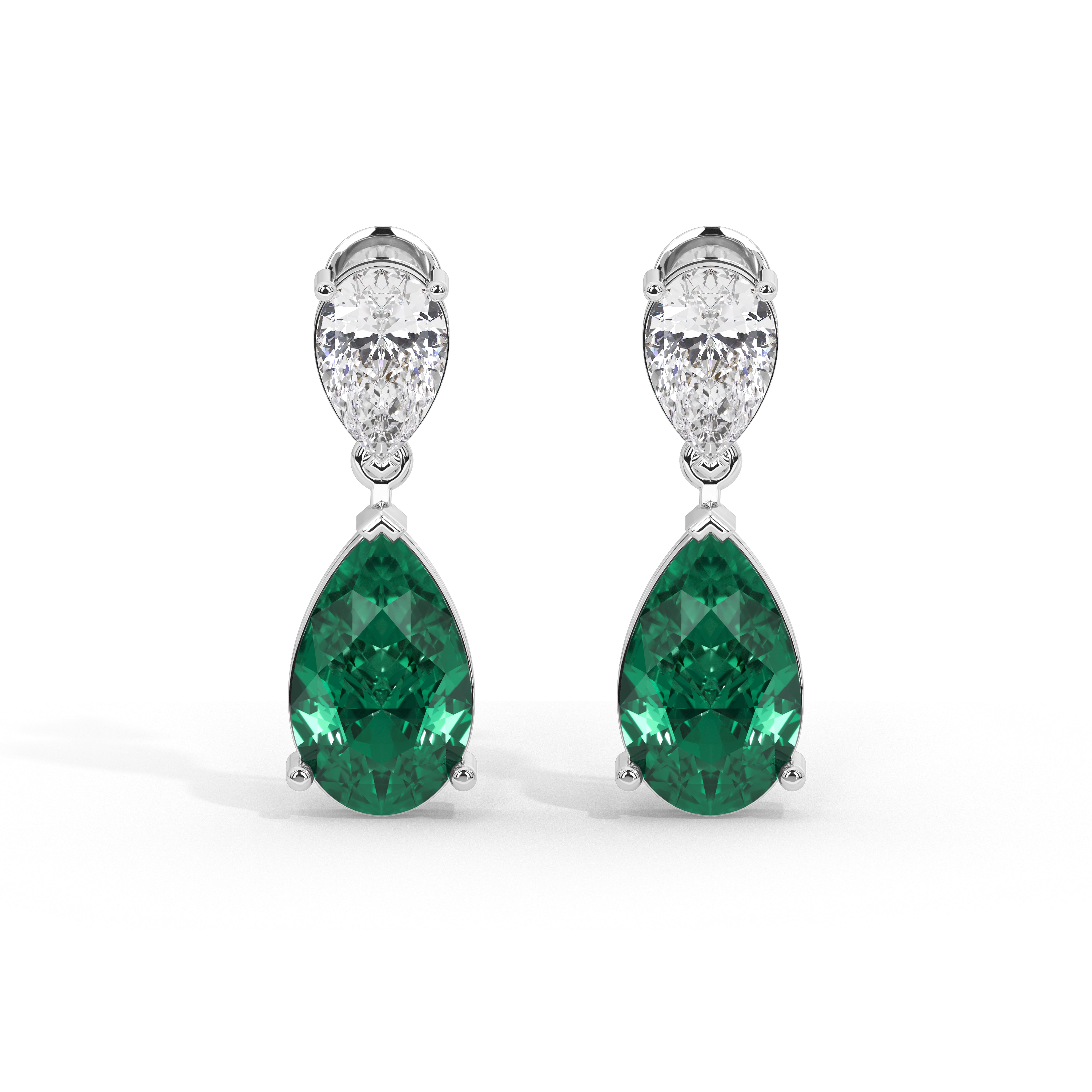 5 Carat Seraphina Pear & Emerald Drops