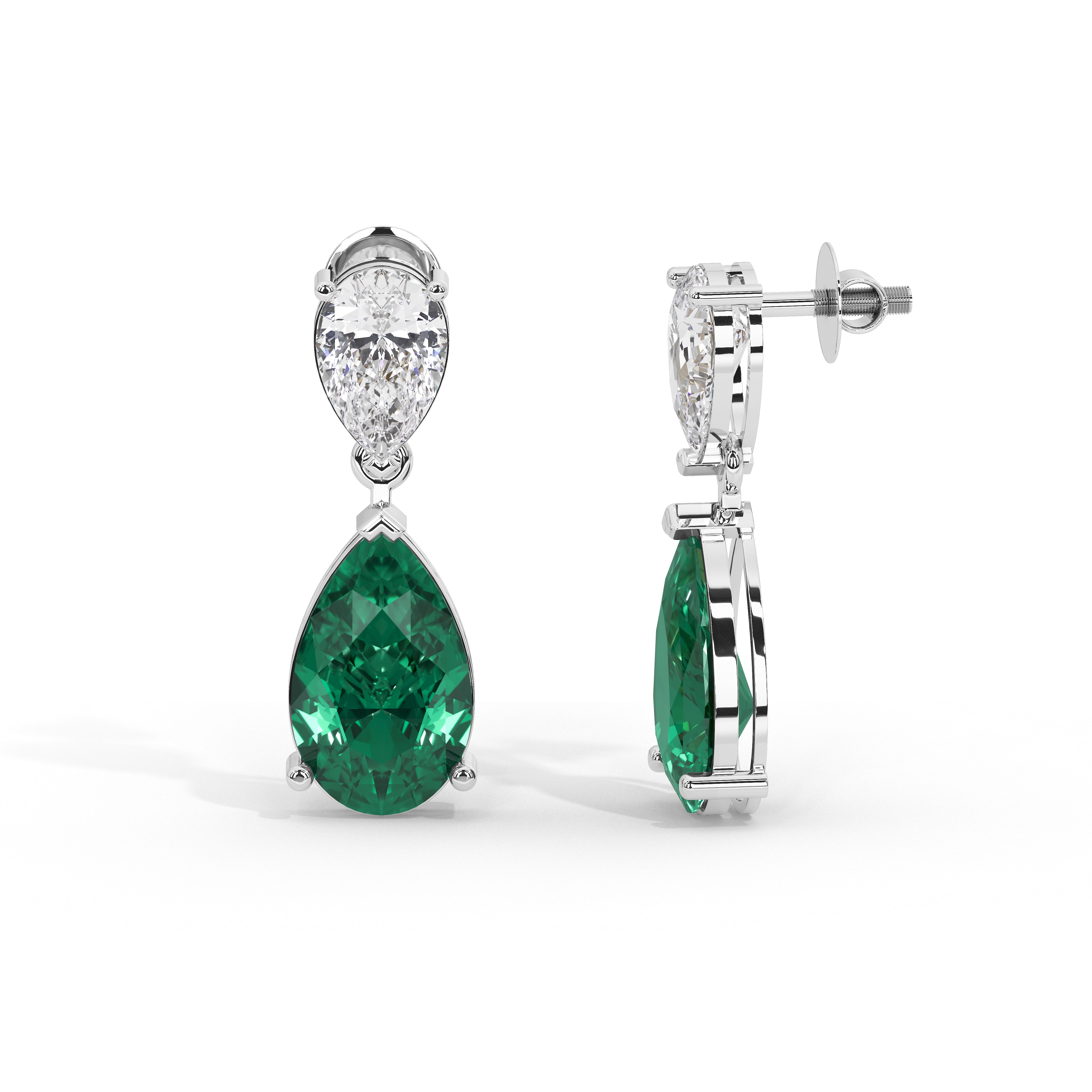 5 Carat Seraphina Pear & Emerald Drops
