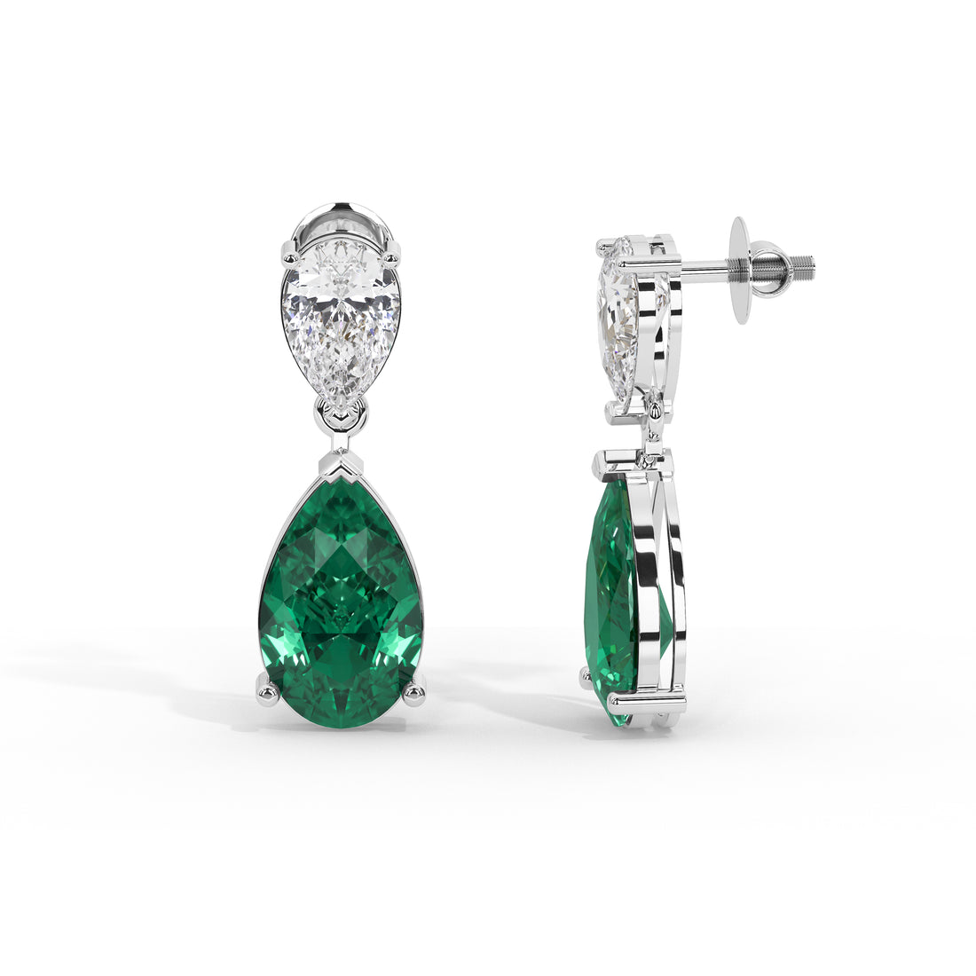 5 Carat Seraphina Pear & Emerald Drops