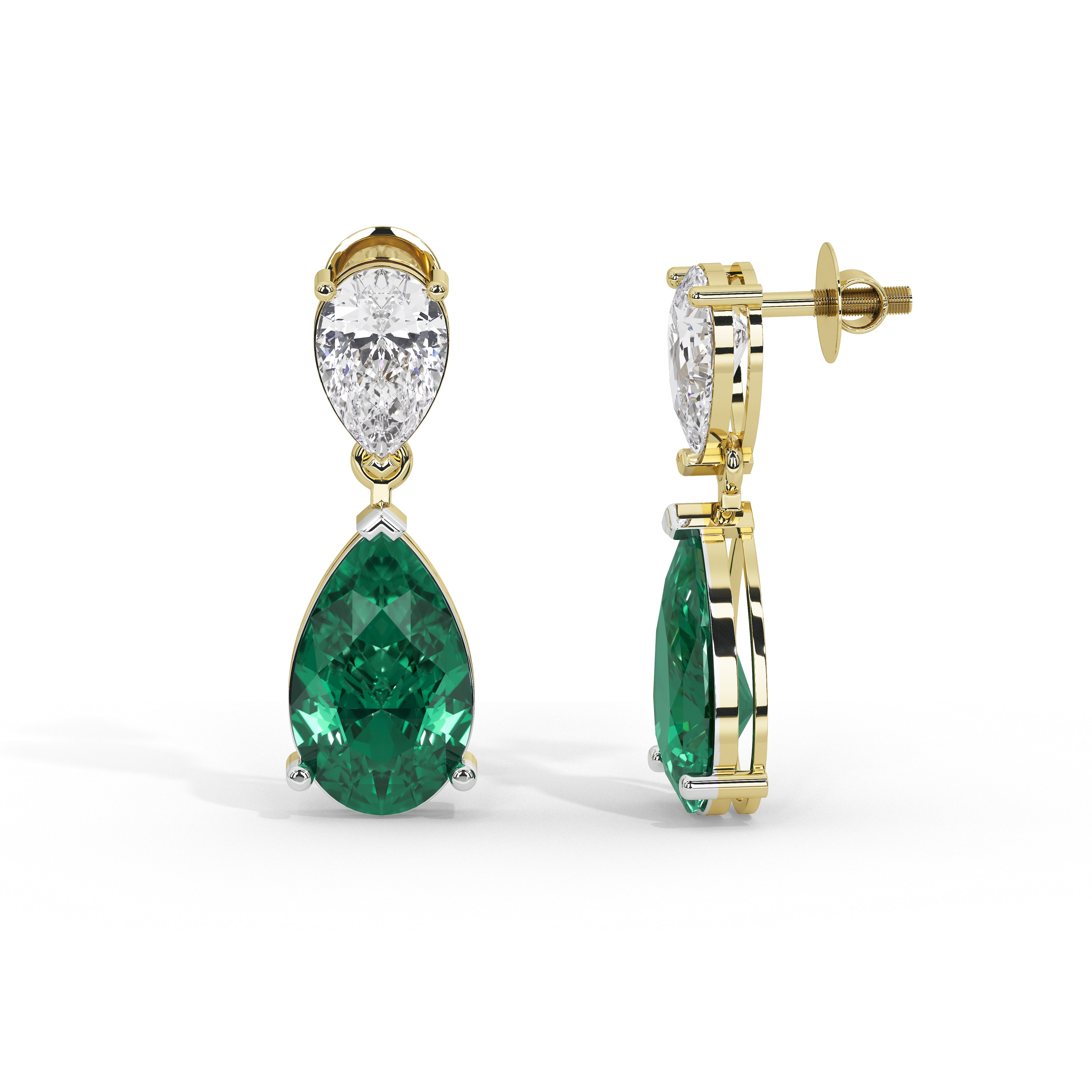 5 Carat Seraphina Pear & Emerald Drops