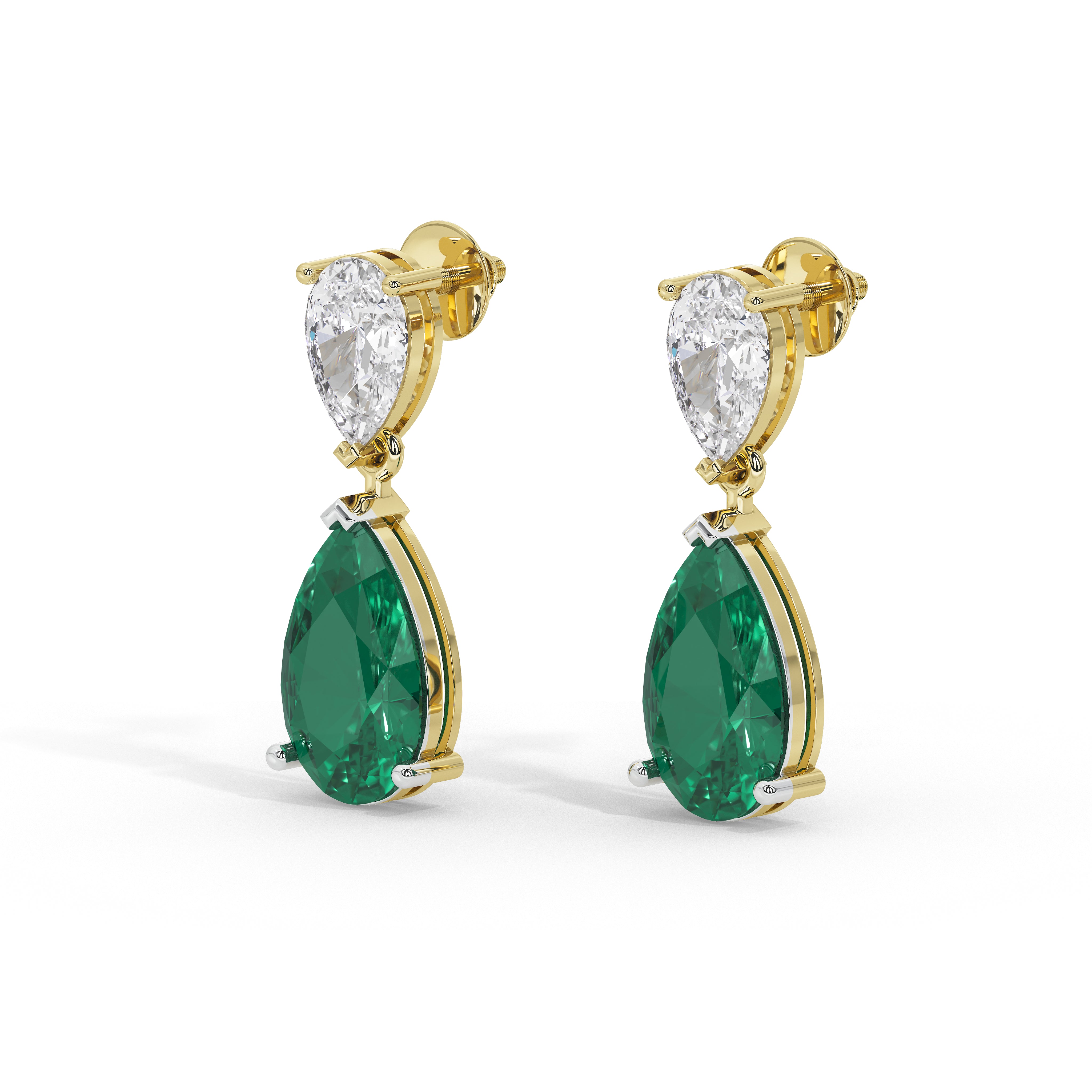 5 Carat Seraphina Pear & Emerald Drops