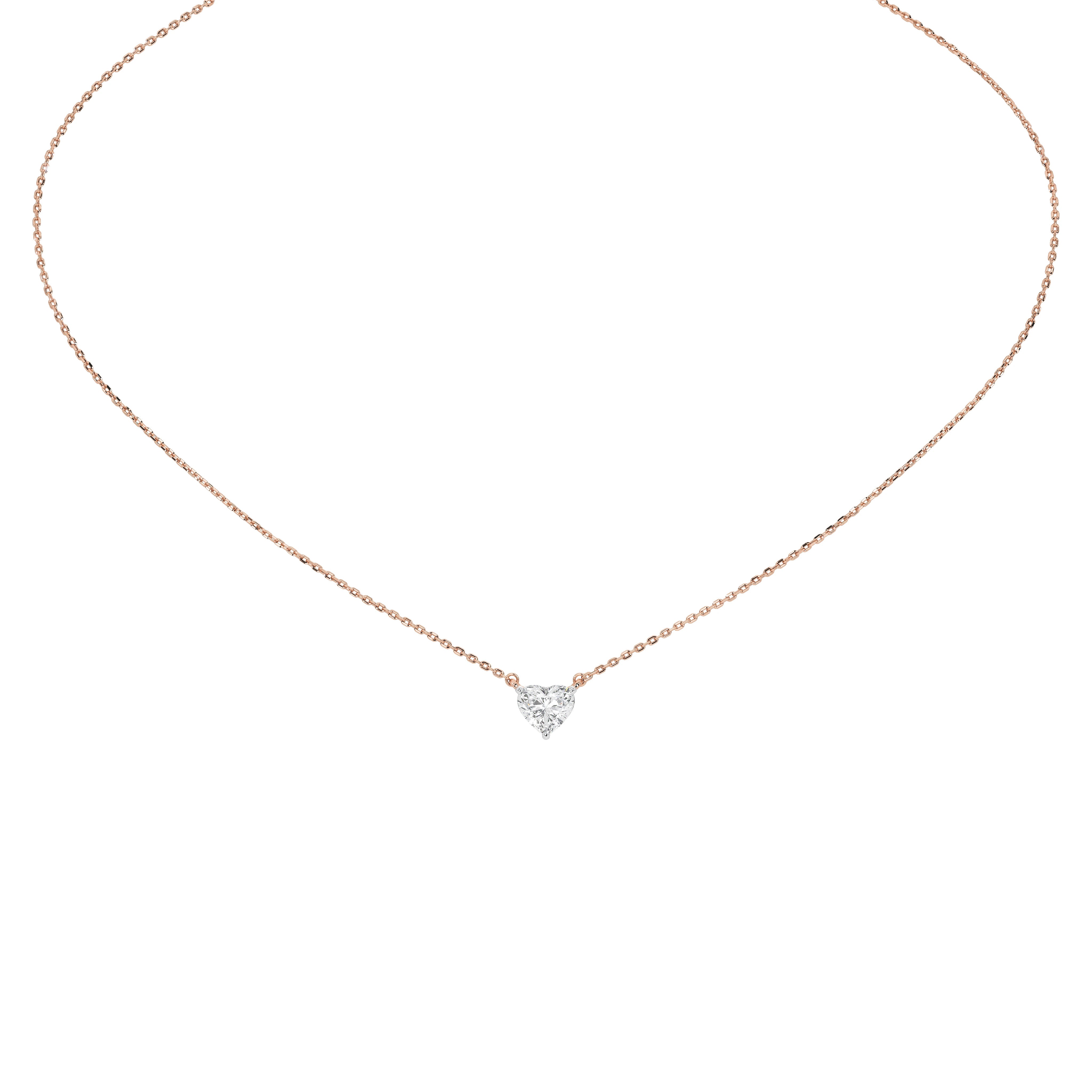 1 Carat Aurelie Heart Solitaire Pendant (With Chain)