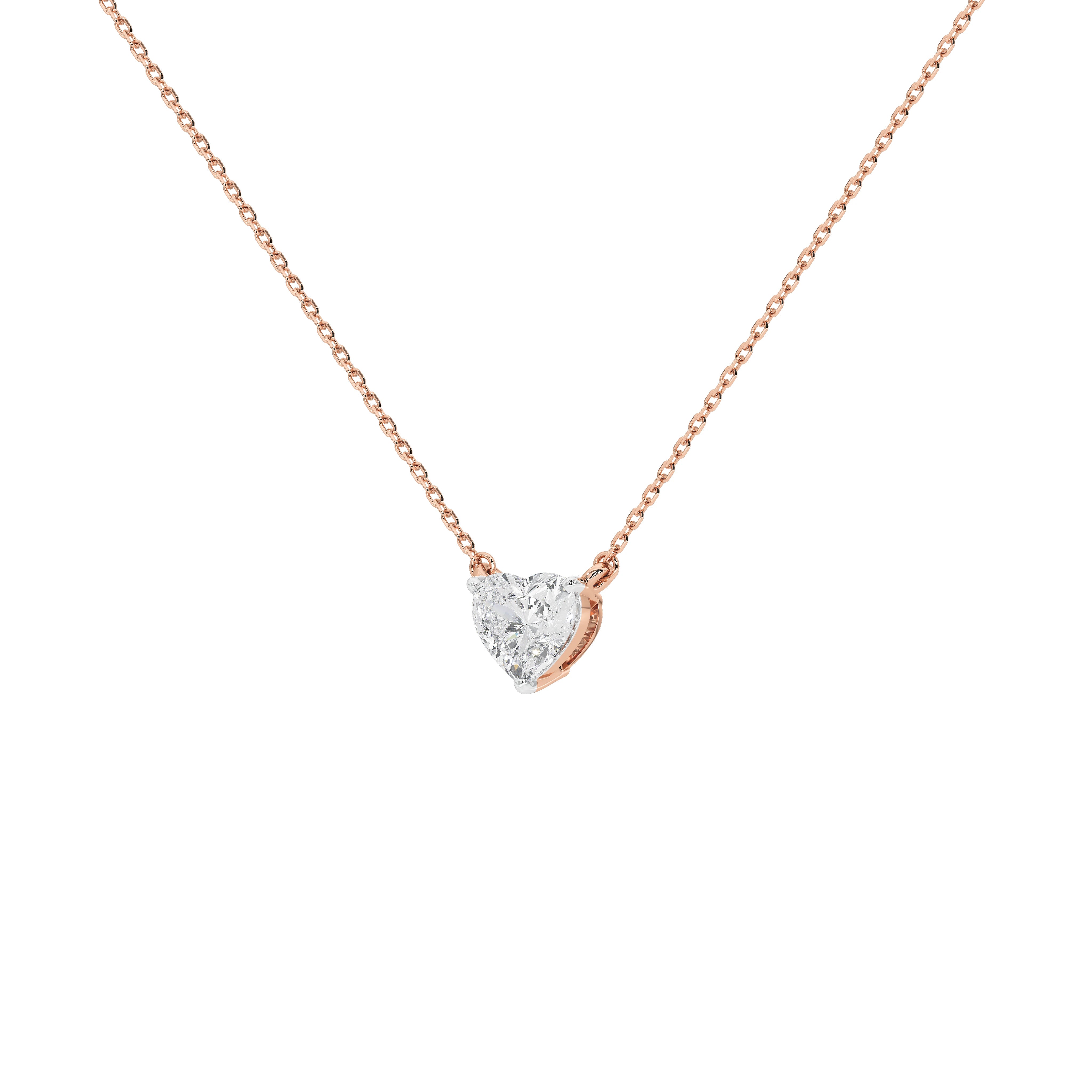 1 Carat Aurelie Heart Solitaire Pendant (With Chain)