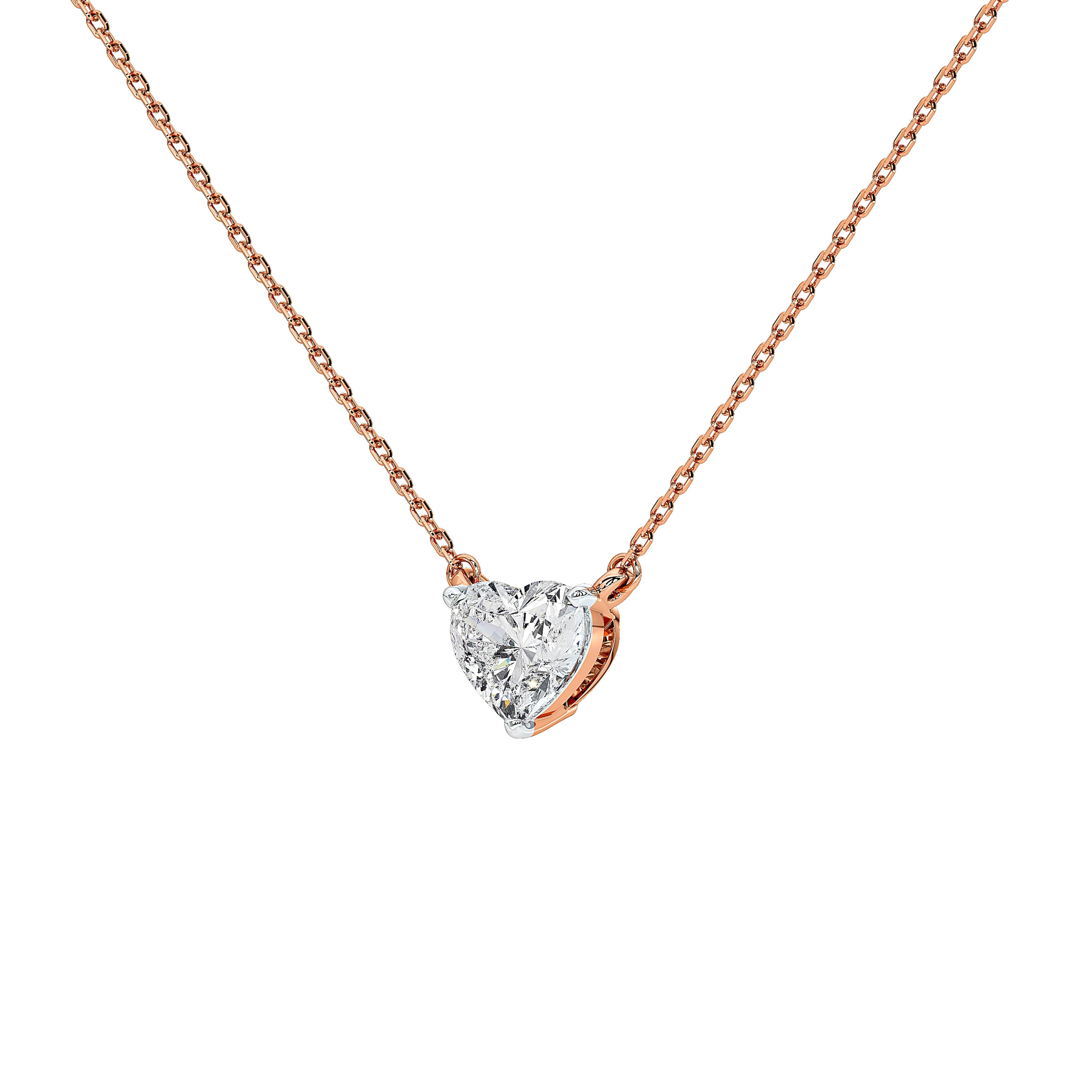 1 Carat Aurelie Heart Solitaire Pendant (With Chain)