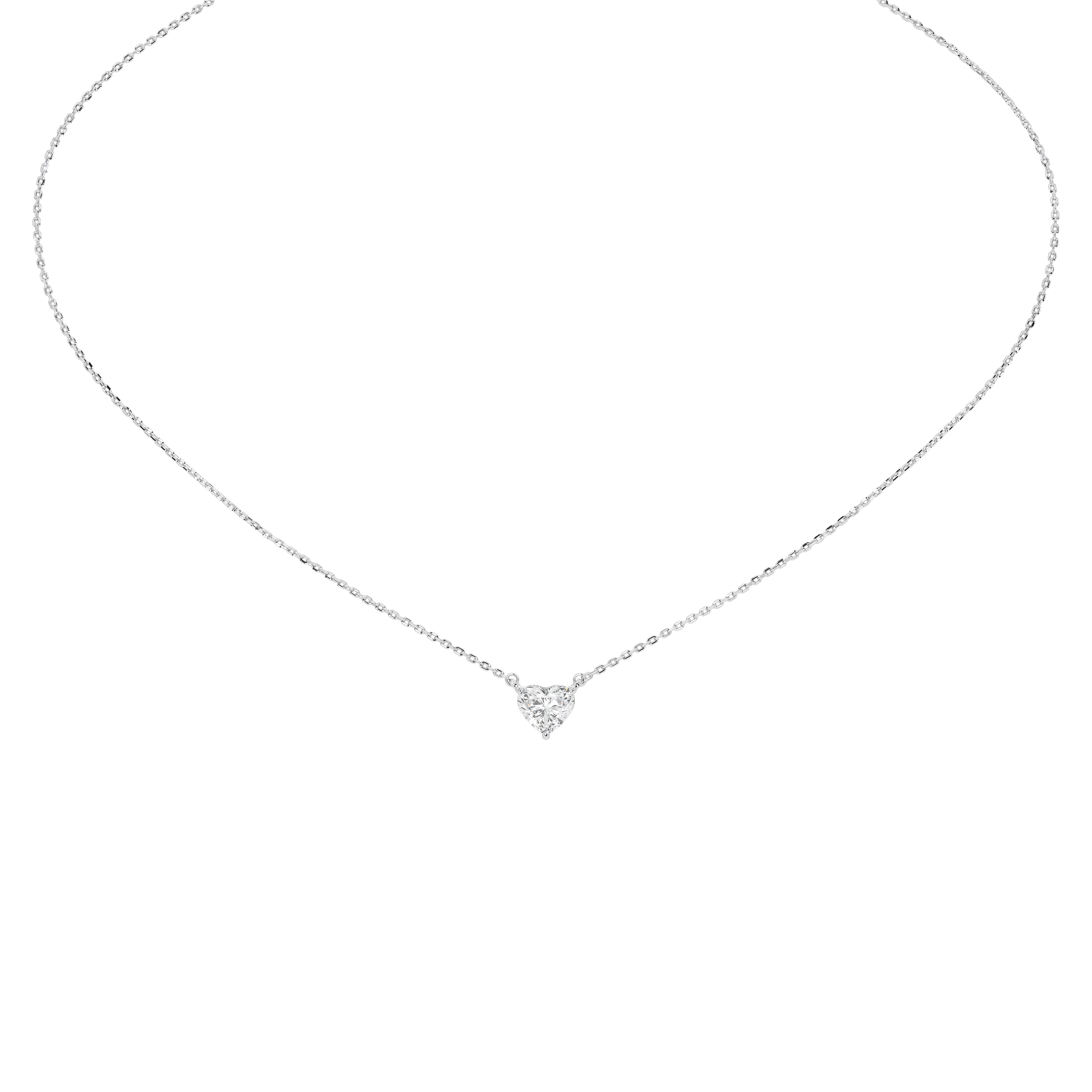 1 Carat Aurelie Heart Solitaire Pendant (With Chain)