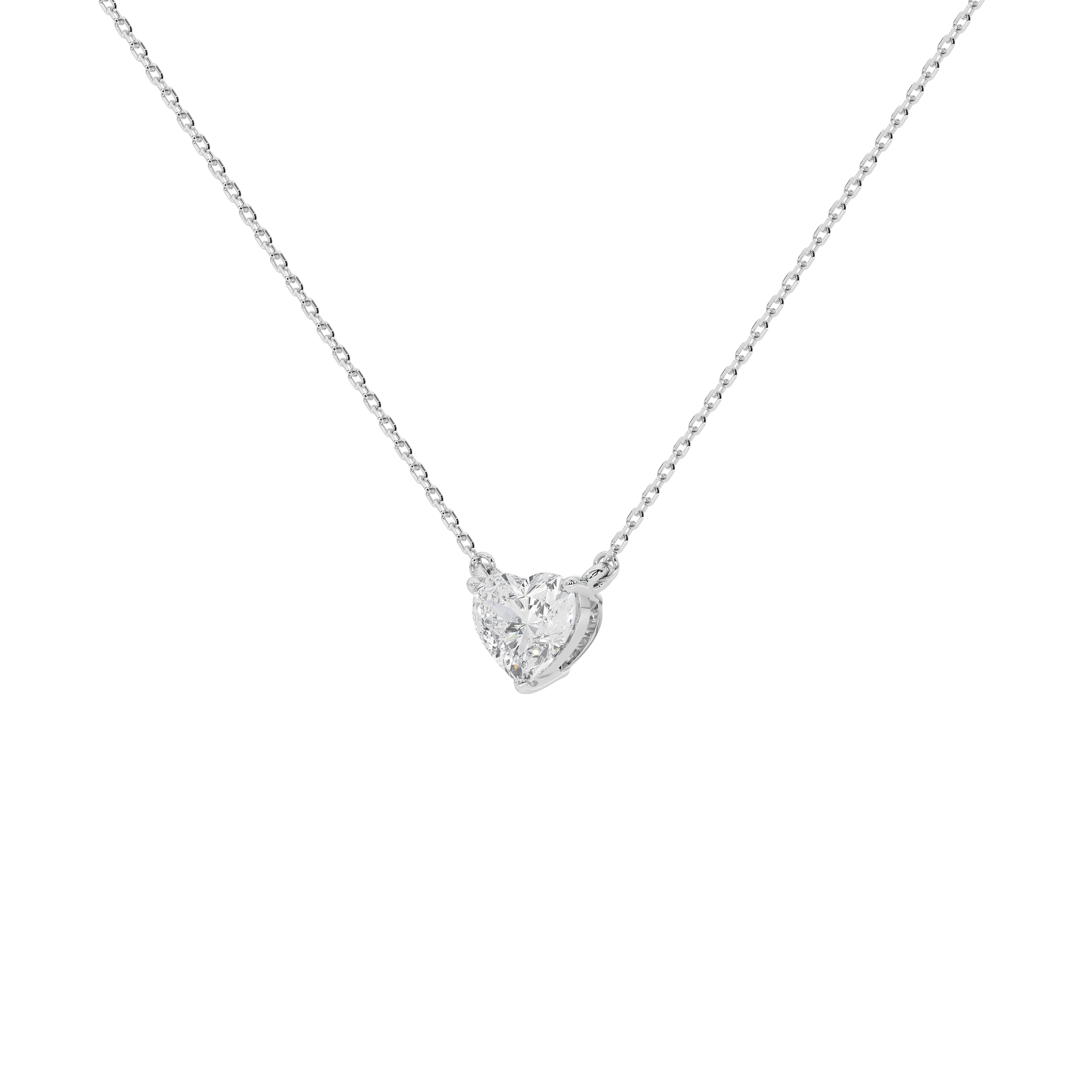 1 Carat Aurelie Heart Solitaire Pendant (With Chain)