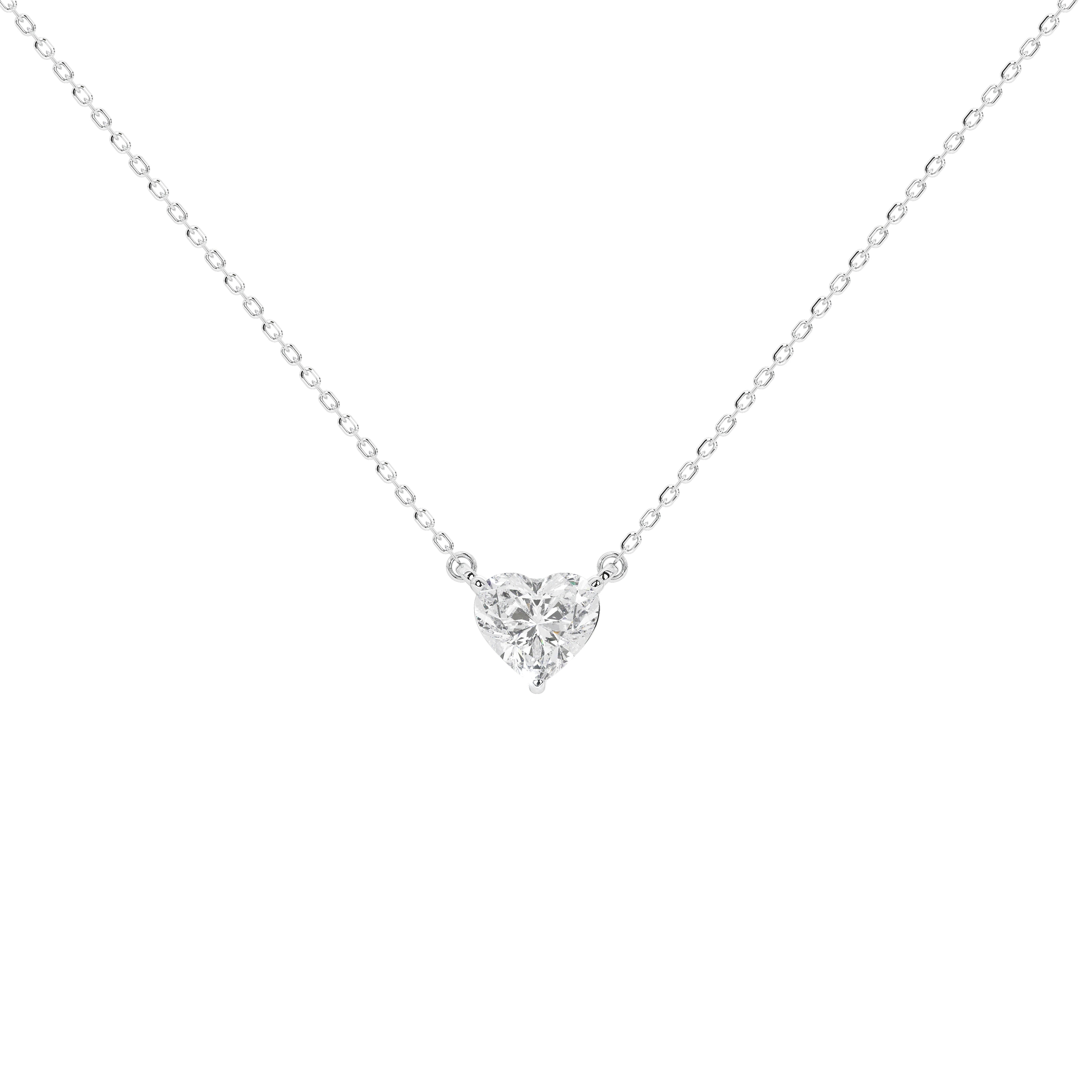 1 Carat Aurelie Heart Solitaire Pendant (With Chain)