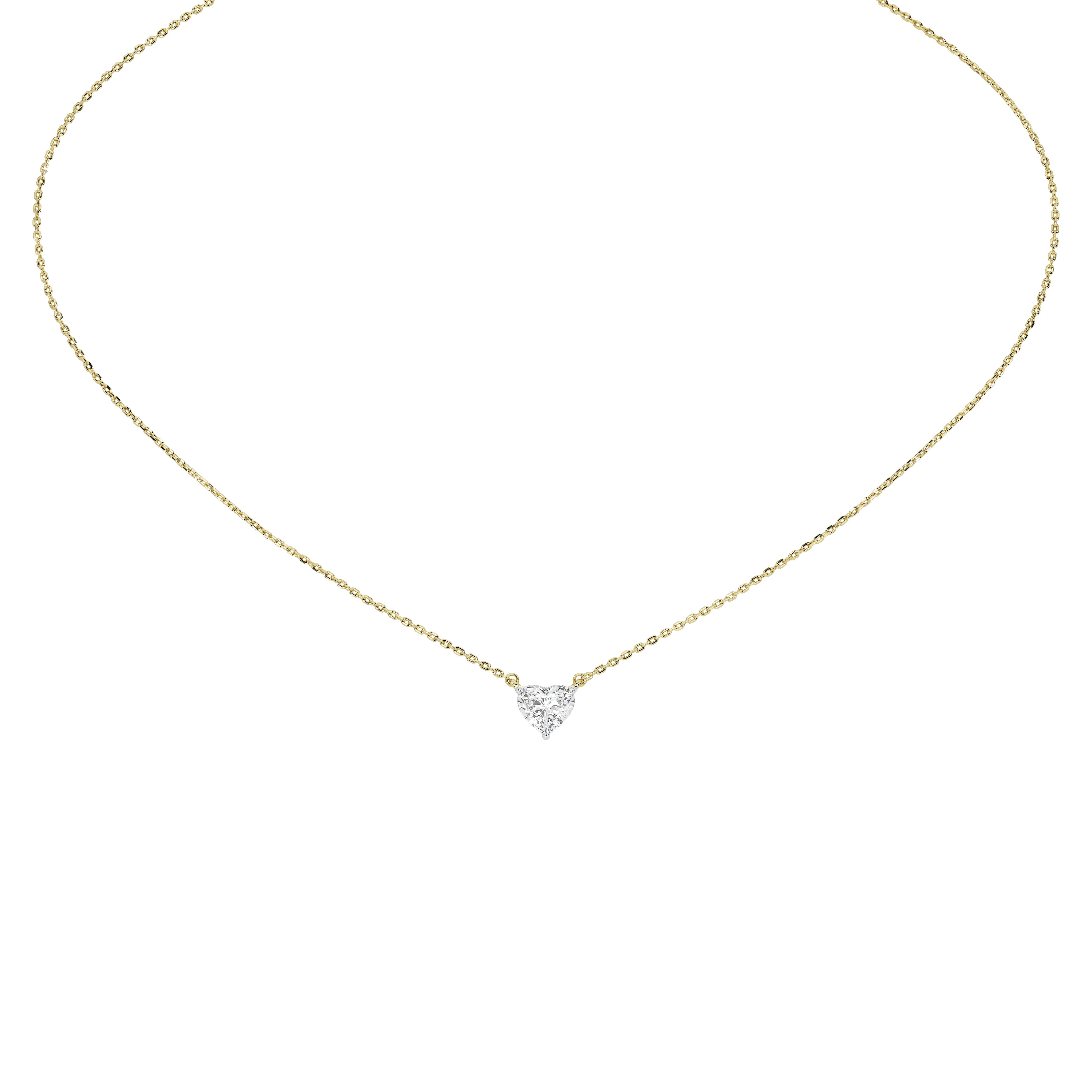 1 Carat Aurelie Heart Solitaire Pendant (With Chain)
