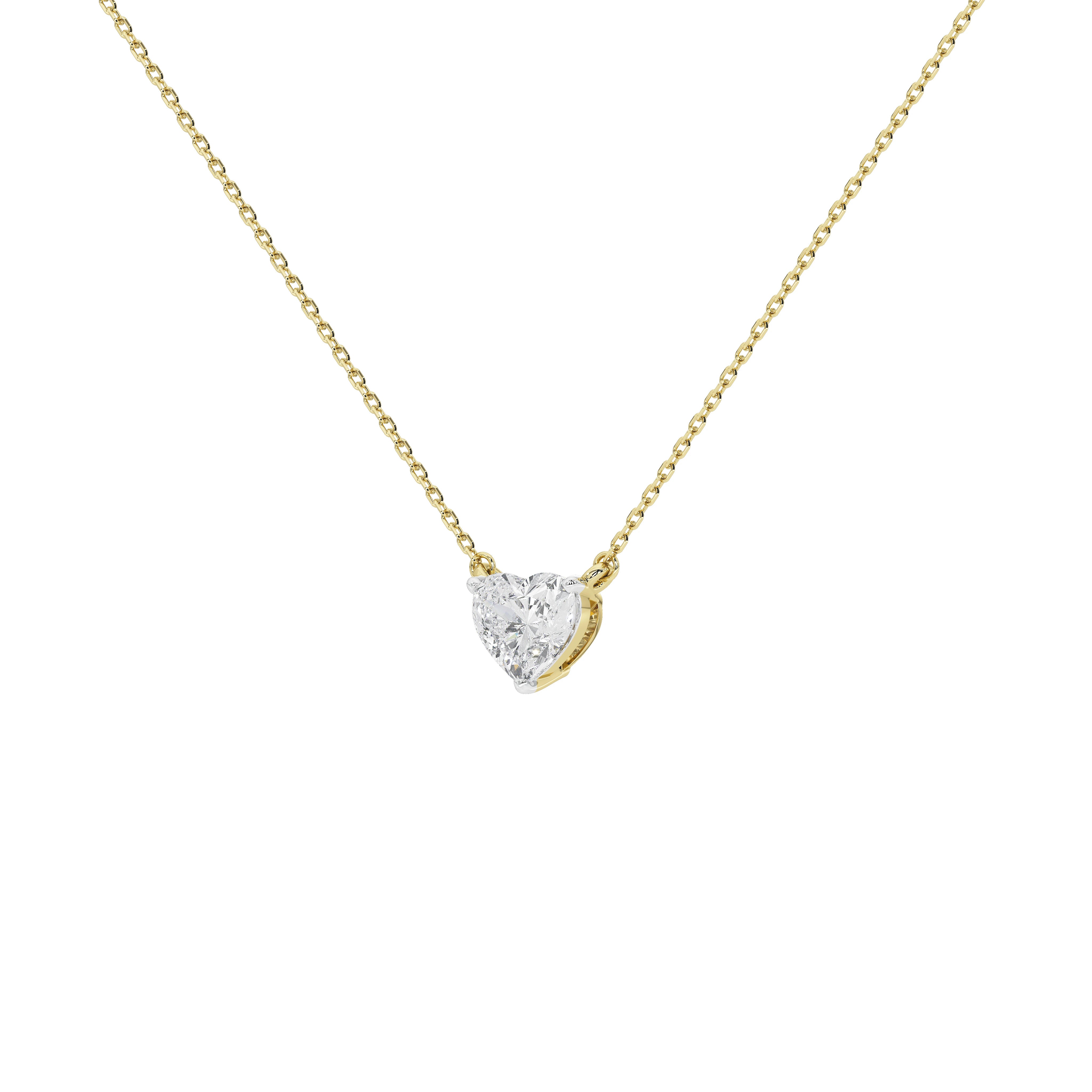 1 Carat Aurelie Heart Solitaire Pendant (With Chain)