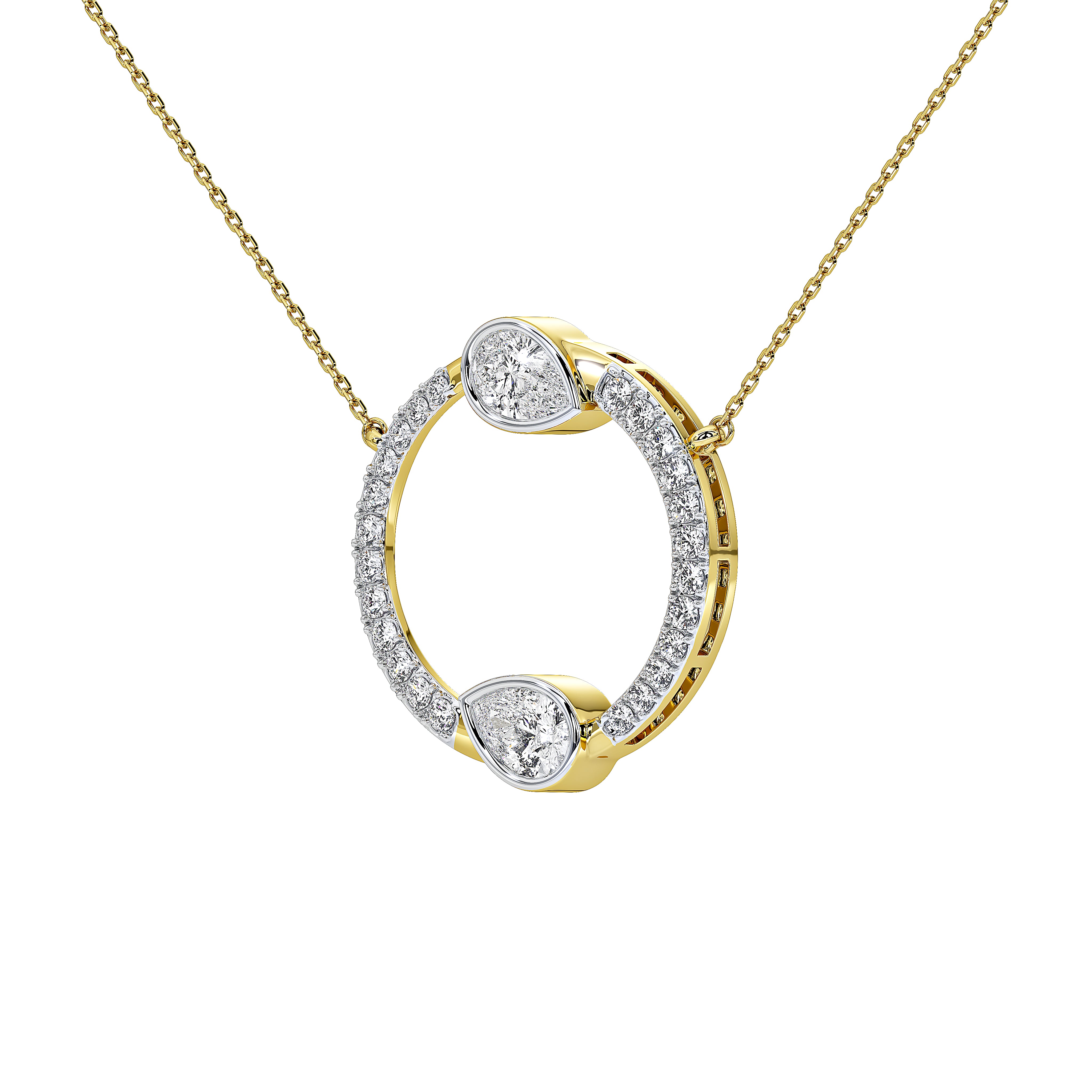 Vivara Pear Designer Pendant (With Chain)