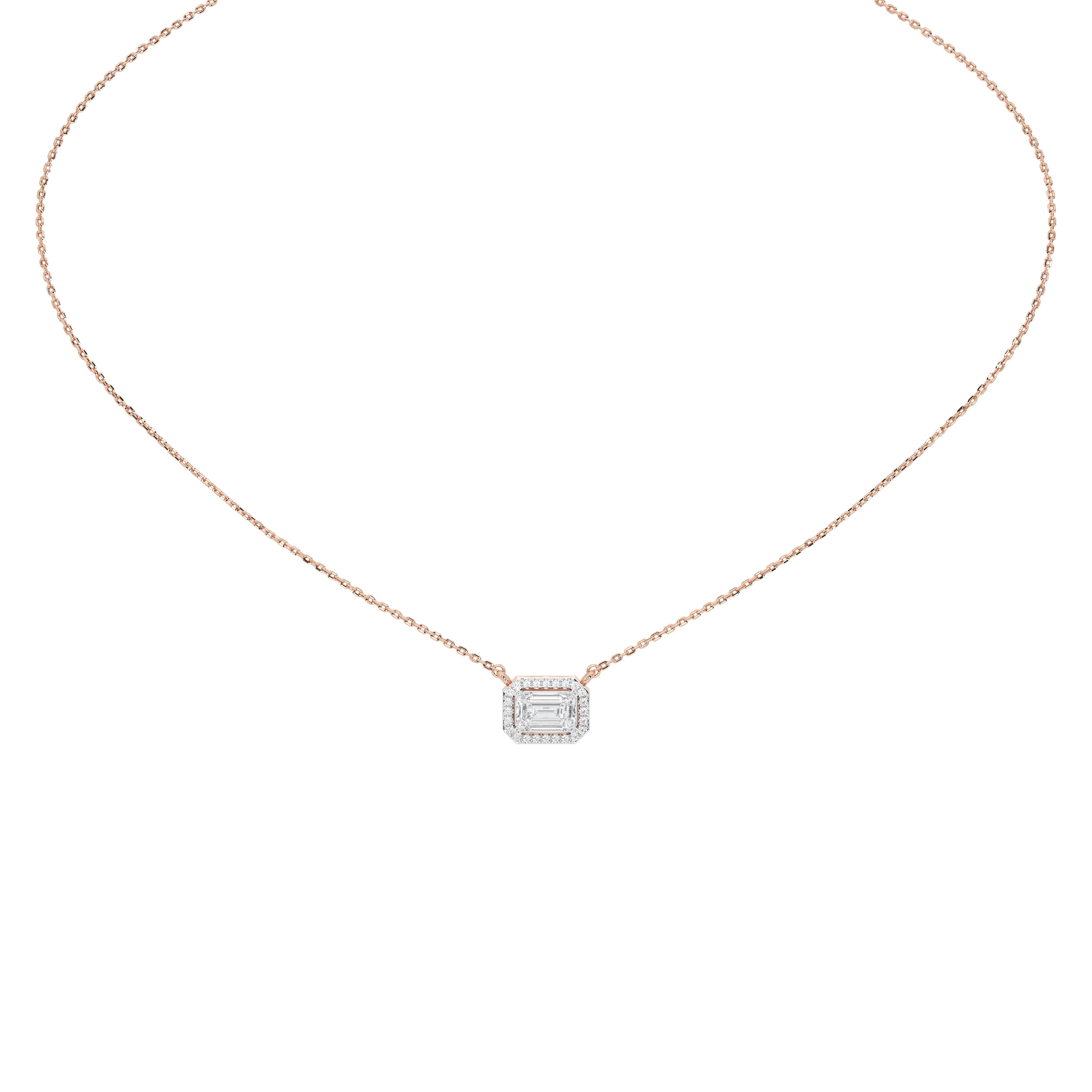 1 Carat Vashti Emerald Solitaire Pendant (With Chain)