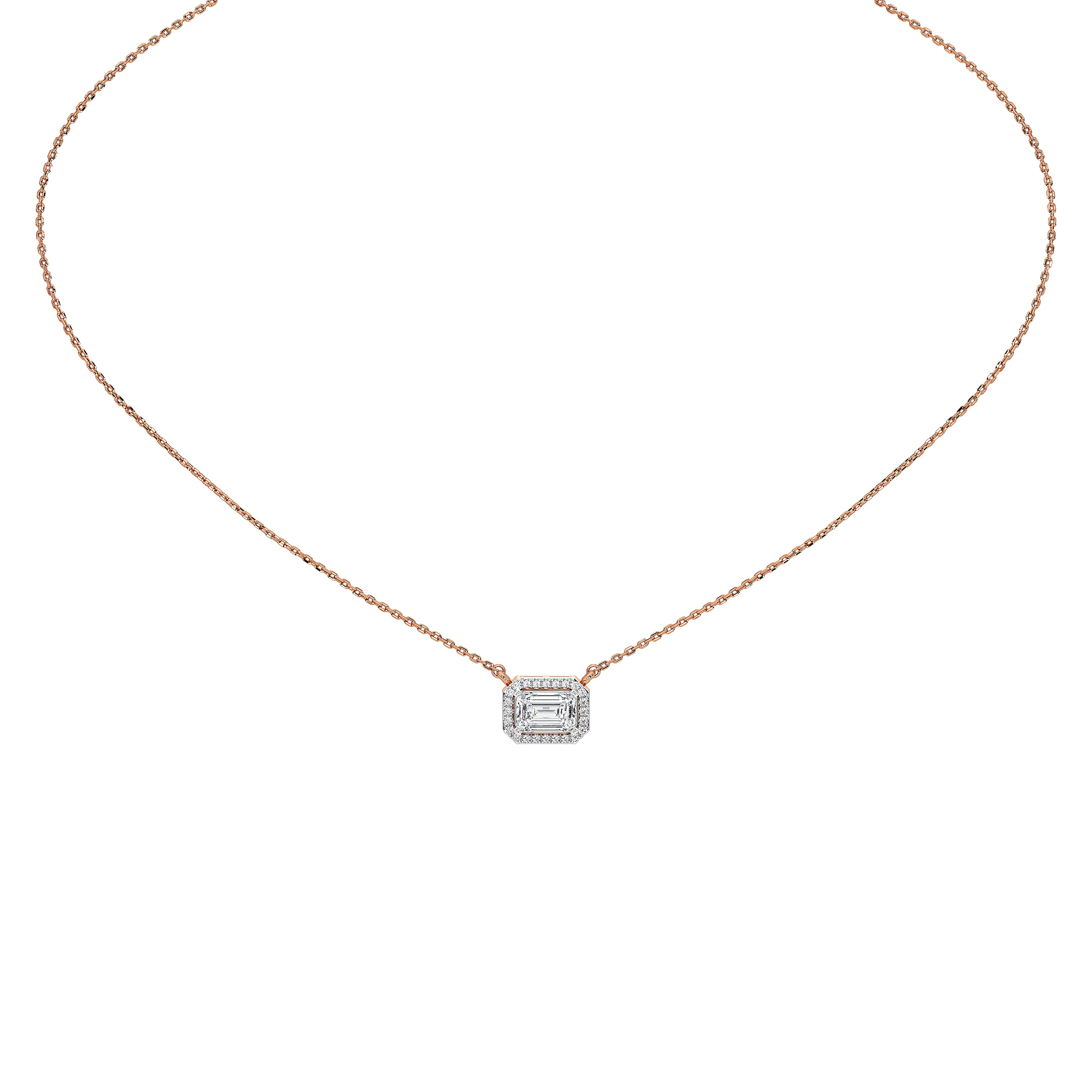 1 Carat Vashti Emerald Solitaire Pendant (With Chain)