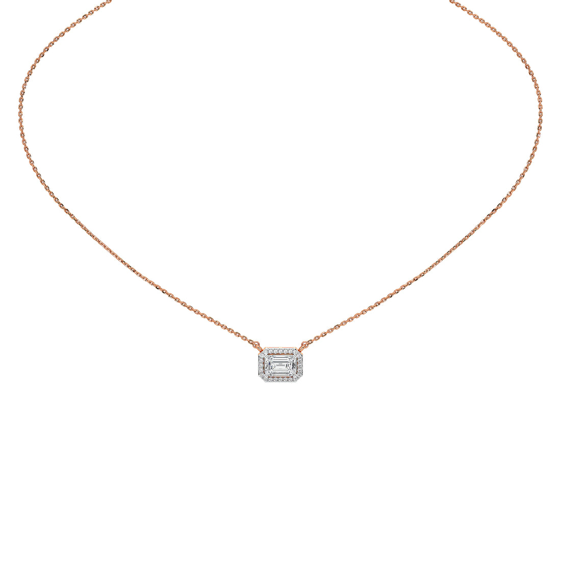 1 Carat Vashti Emerald Solitaire Pendant (With Chain)