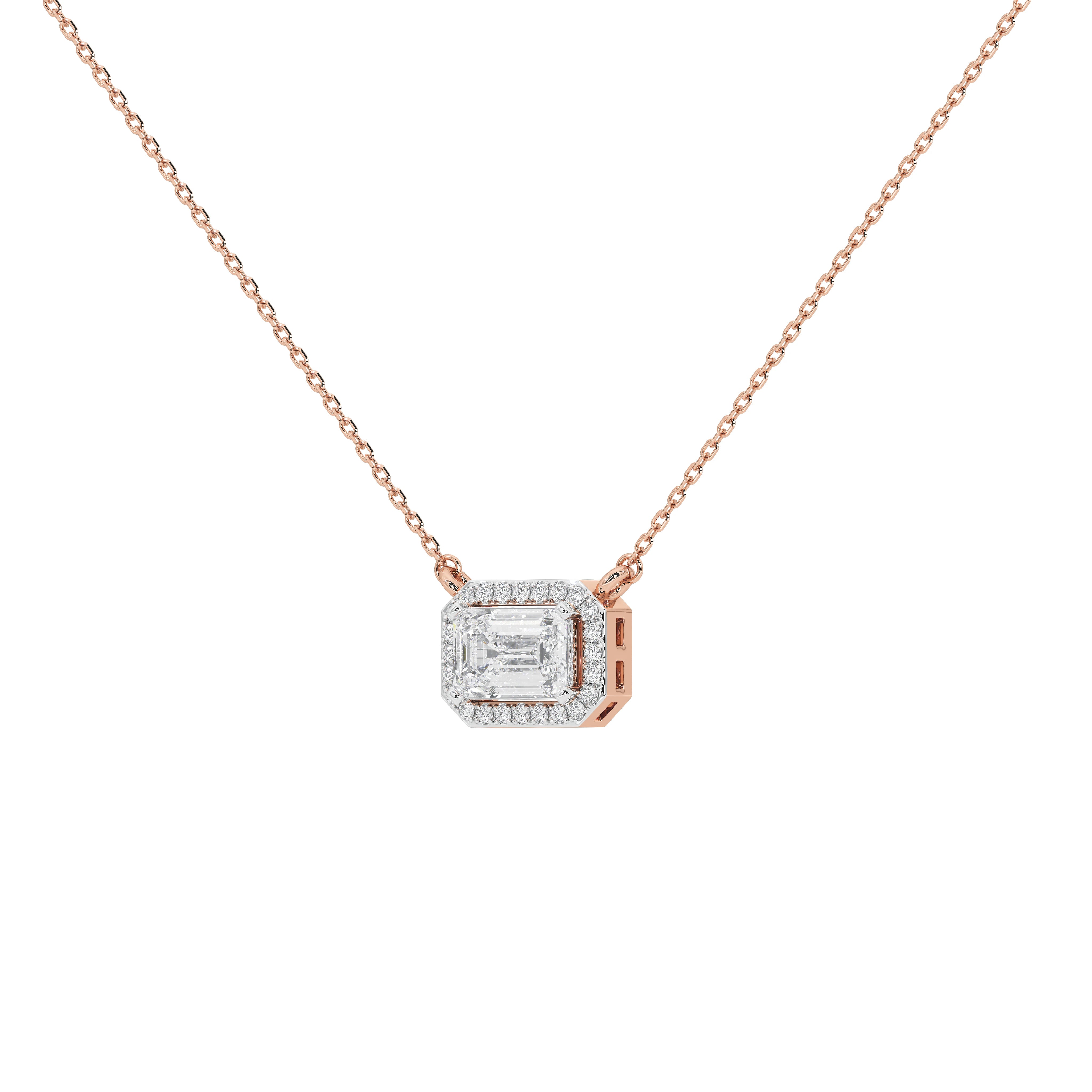 1 Carat Vashti Emerald Solitaire Pendant (With Chain)