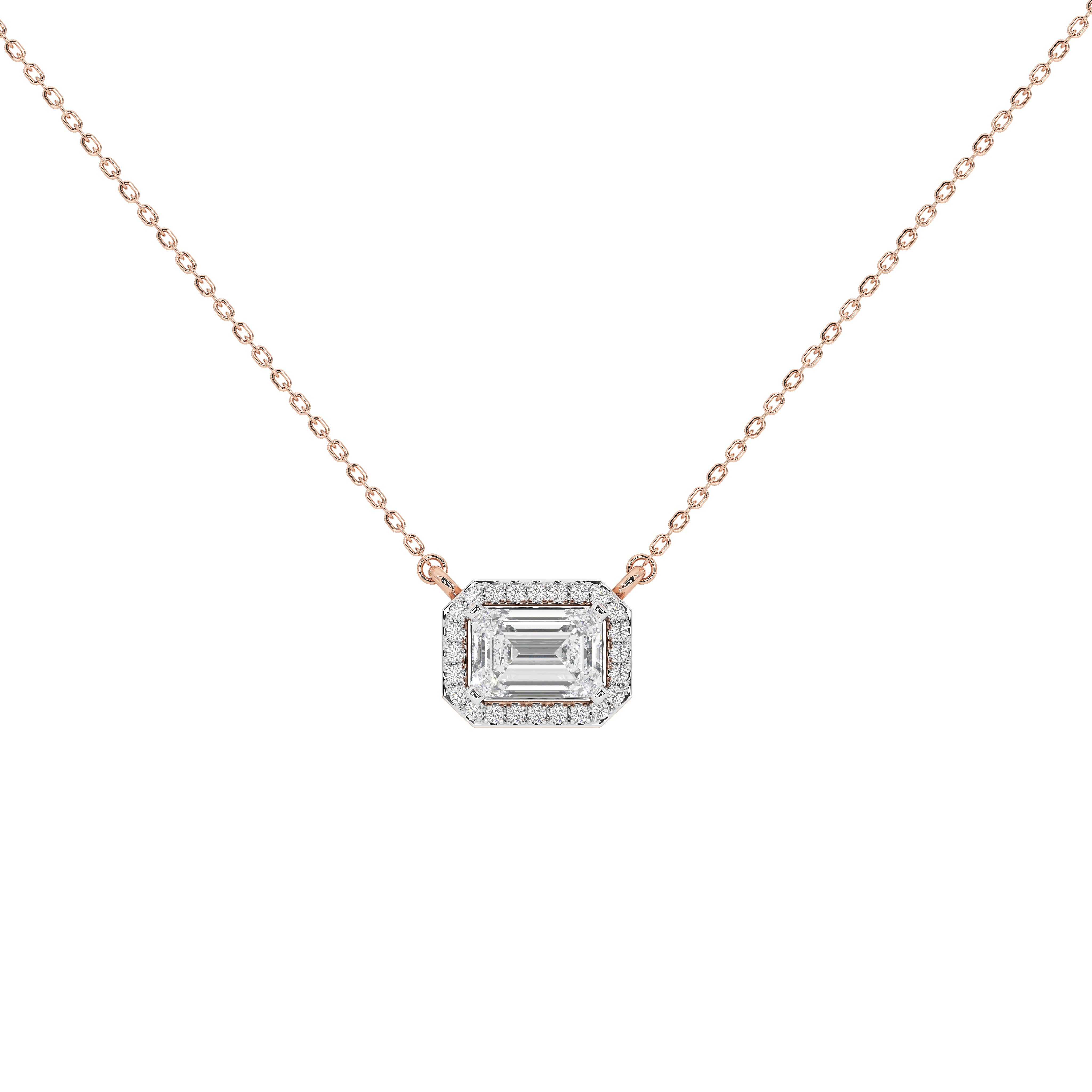 1 Carat Vashti Emerald Solitaire Pendant (With Chain)