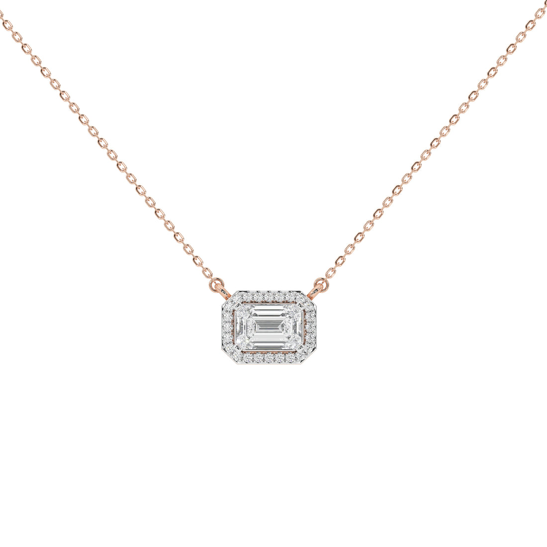 1 Carat Vashti Emerald Solitaire Pendant (With Chain)