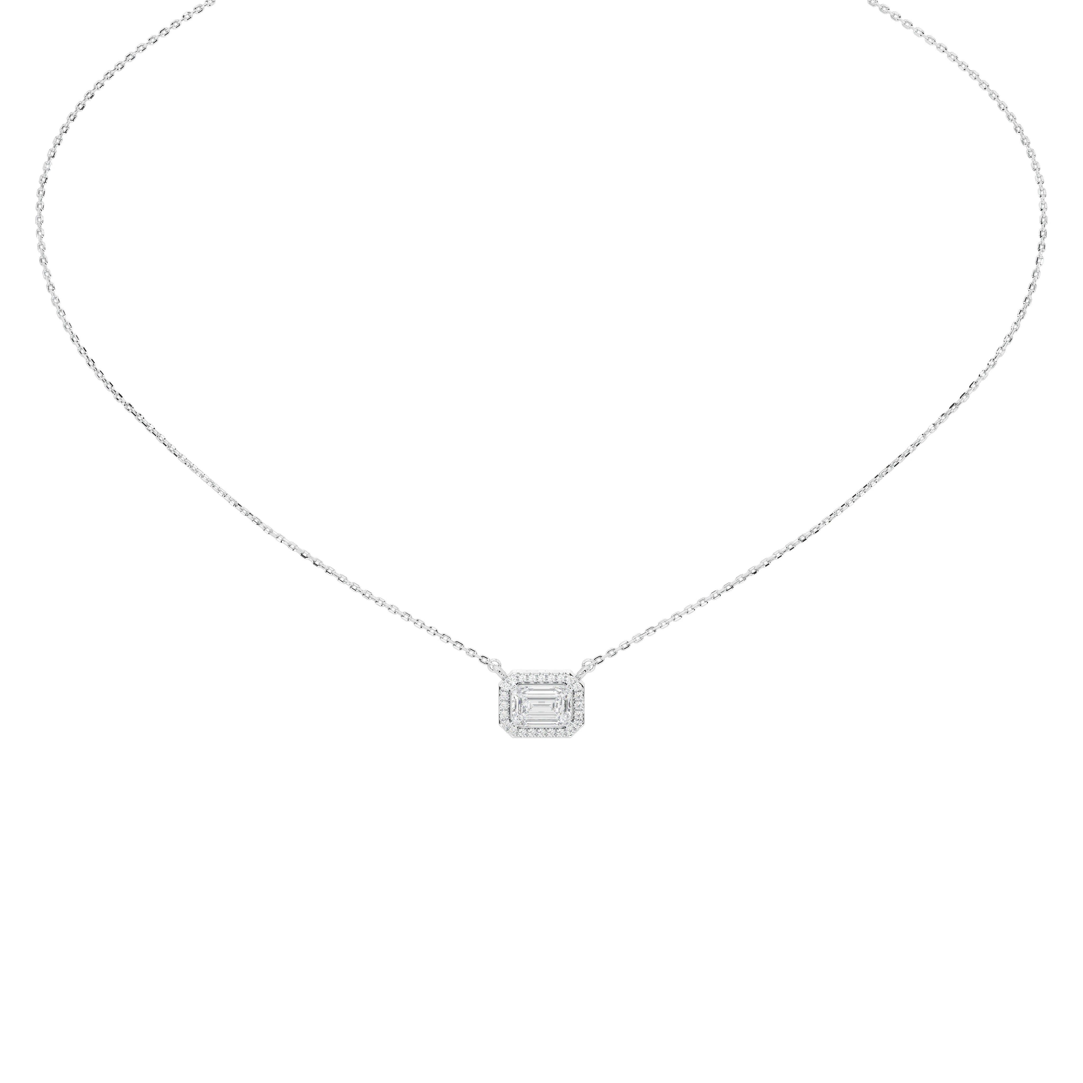 1 Carat Vashti Emerald Solitaire Pendant (With Chain)