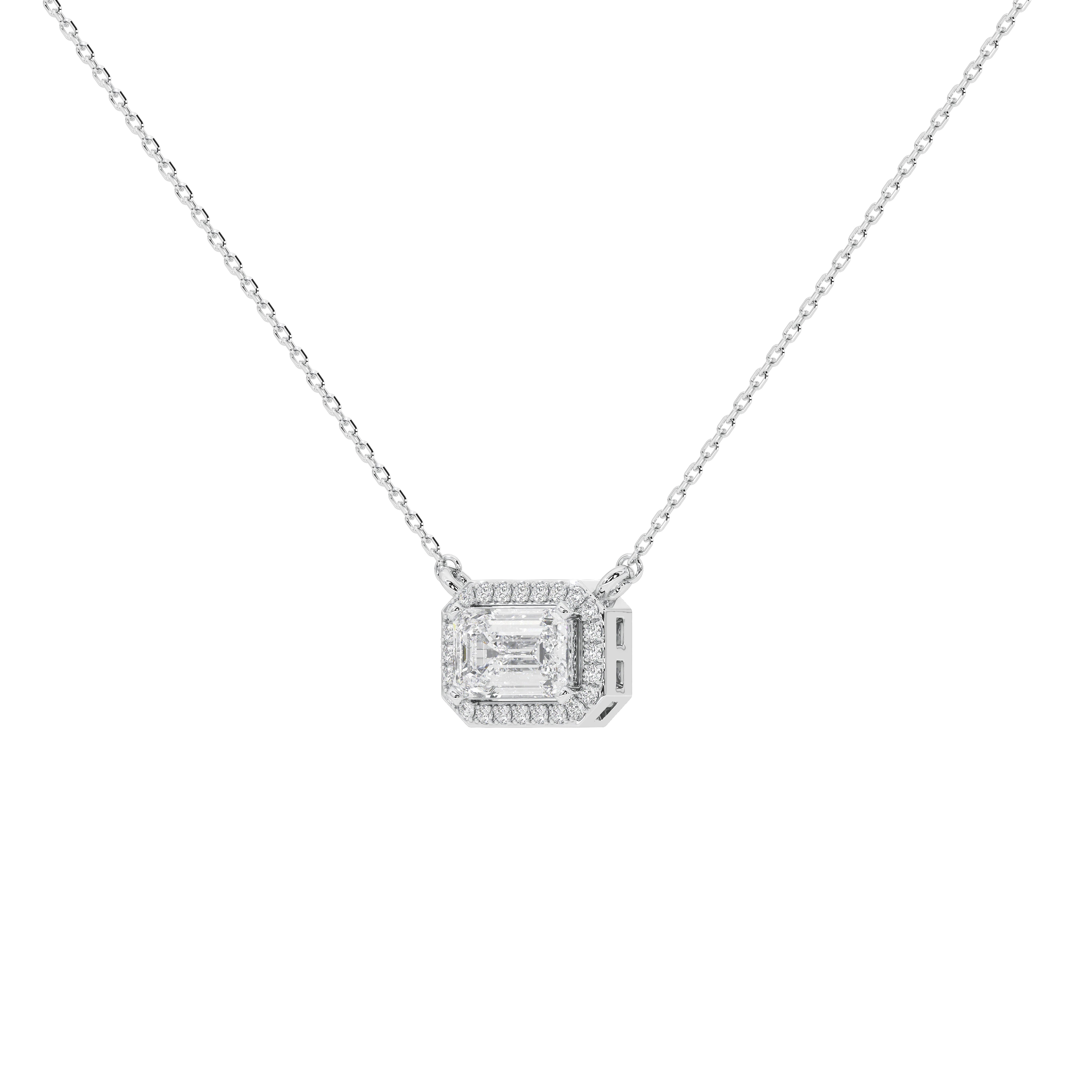 1 Carat Vashti Emerald Solitaire Pendant (With Chain)