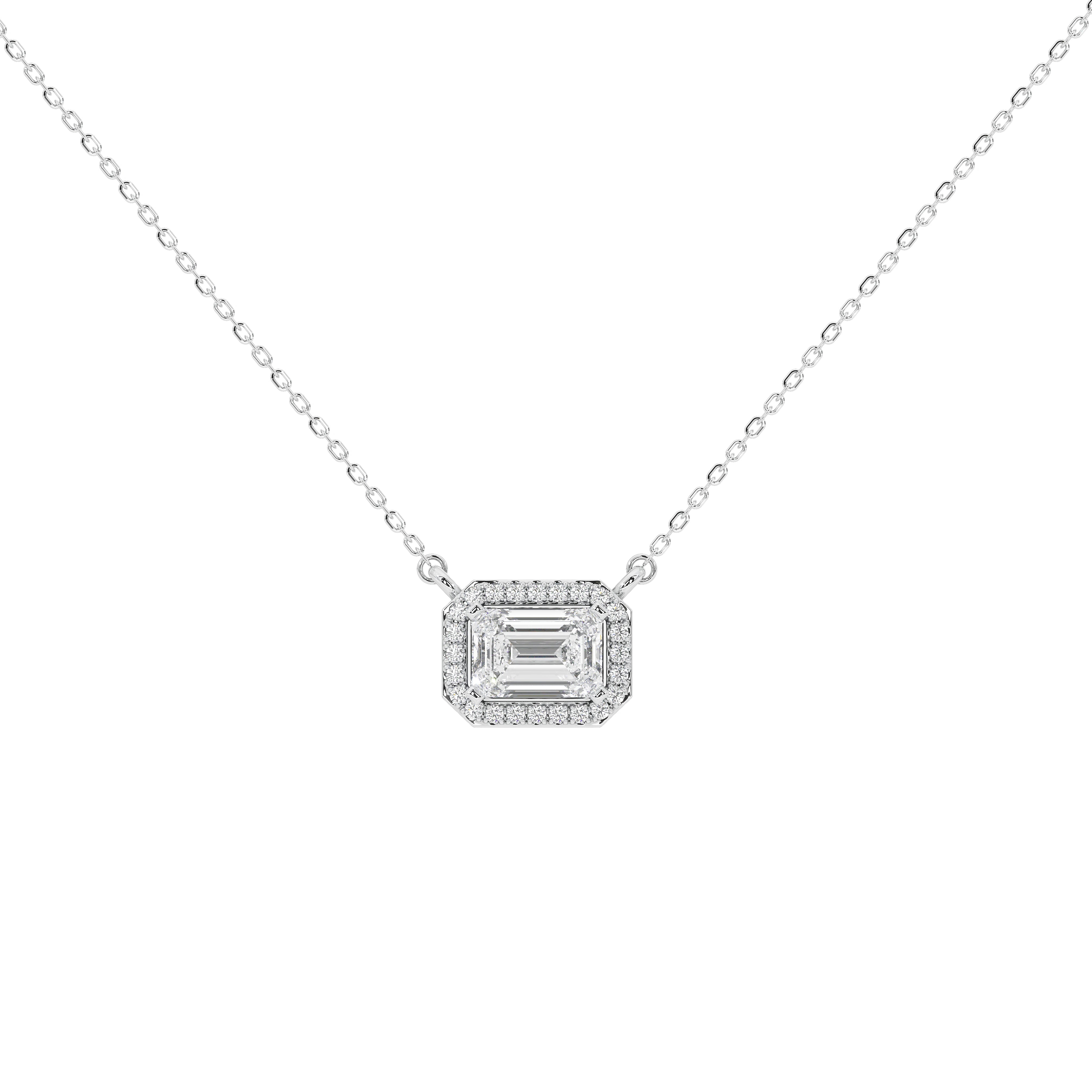 1 Carat Vashti Emerald Solitaire Pendant (With Chain)