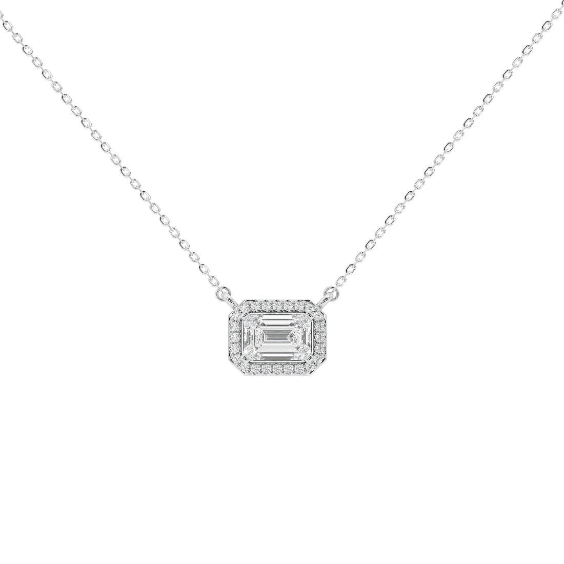 1 Carat Vashti Emerald Solitaire Pendant (With Chain)