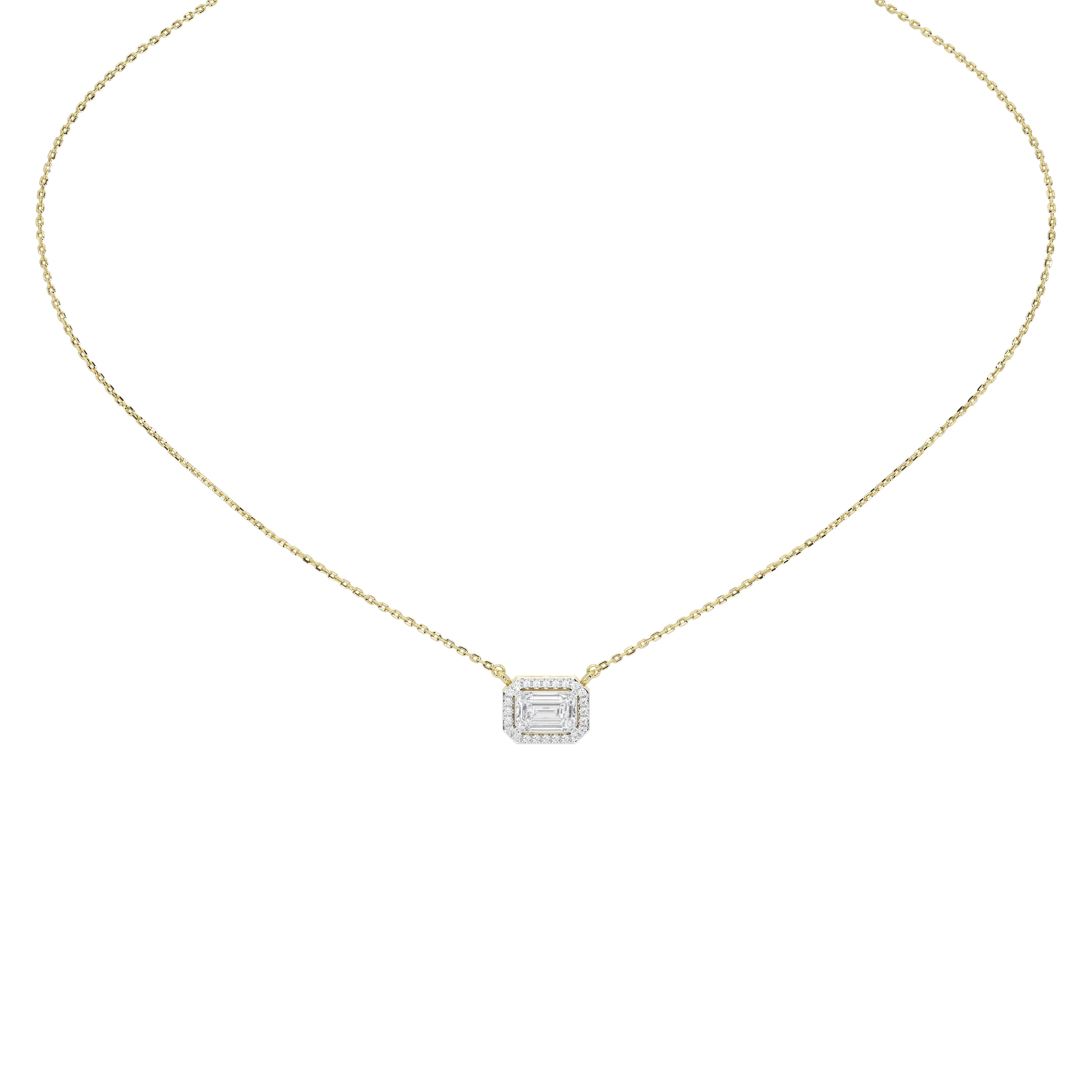 1 Carat Vashti Emerald Solitaire Pendant (With Chain)