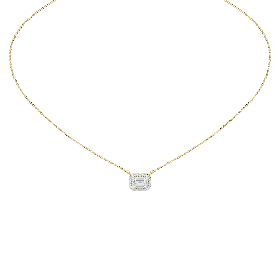 1 Carat Vashti Emerald Solitaire Pendant (With Chain)