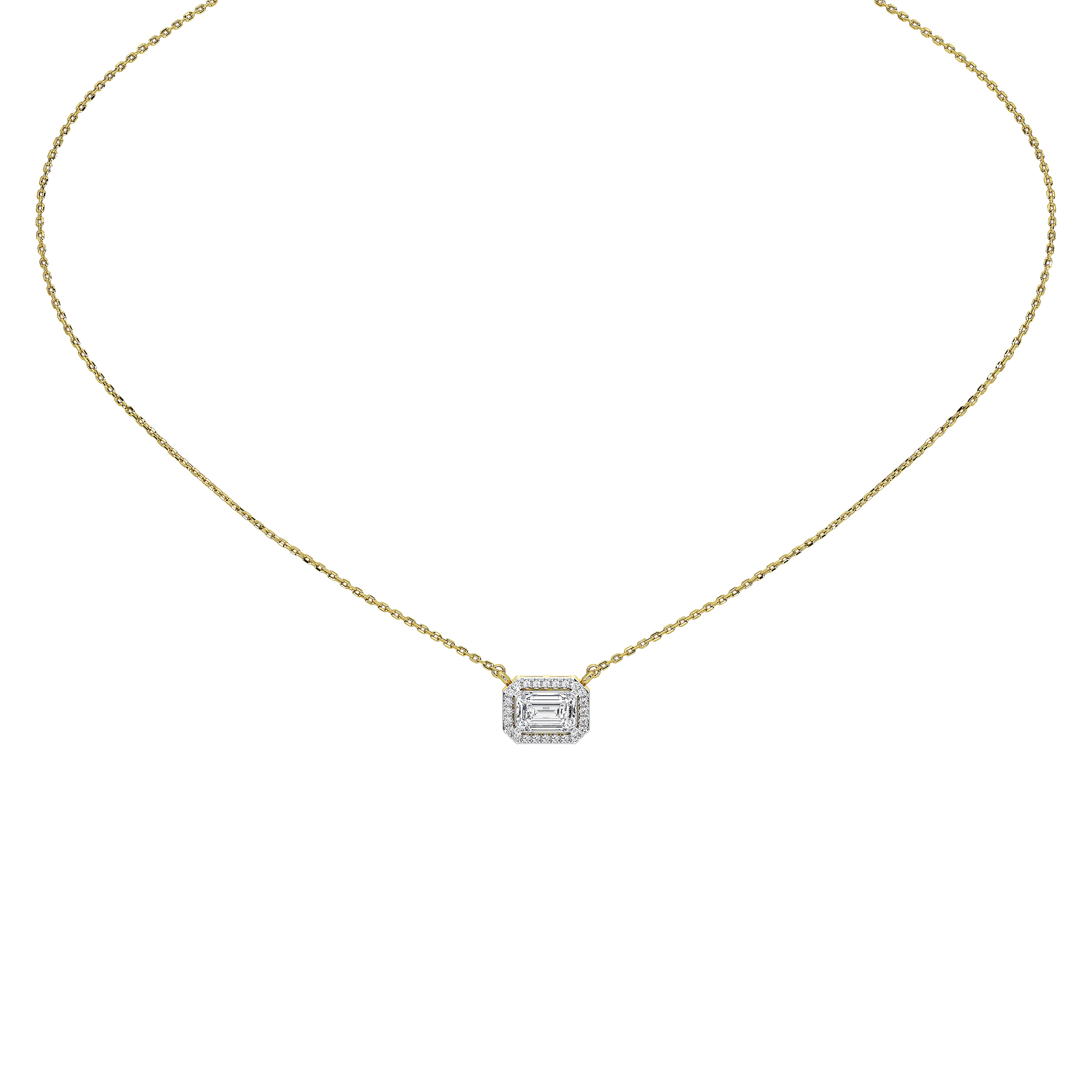 1 Carat Vashti Emerald Solitaire Pendant (With Chain)