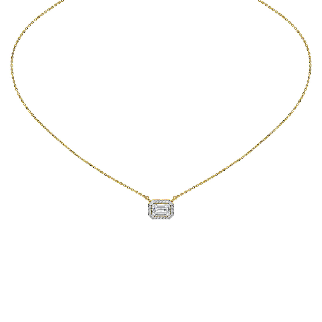 1 Carat Vashti Emerald Solitaire Pendant (With Chain)
