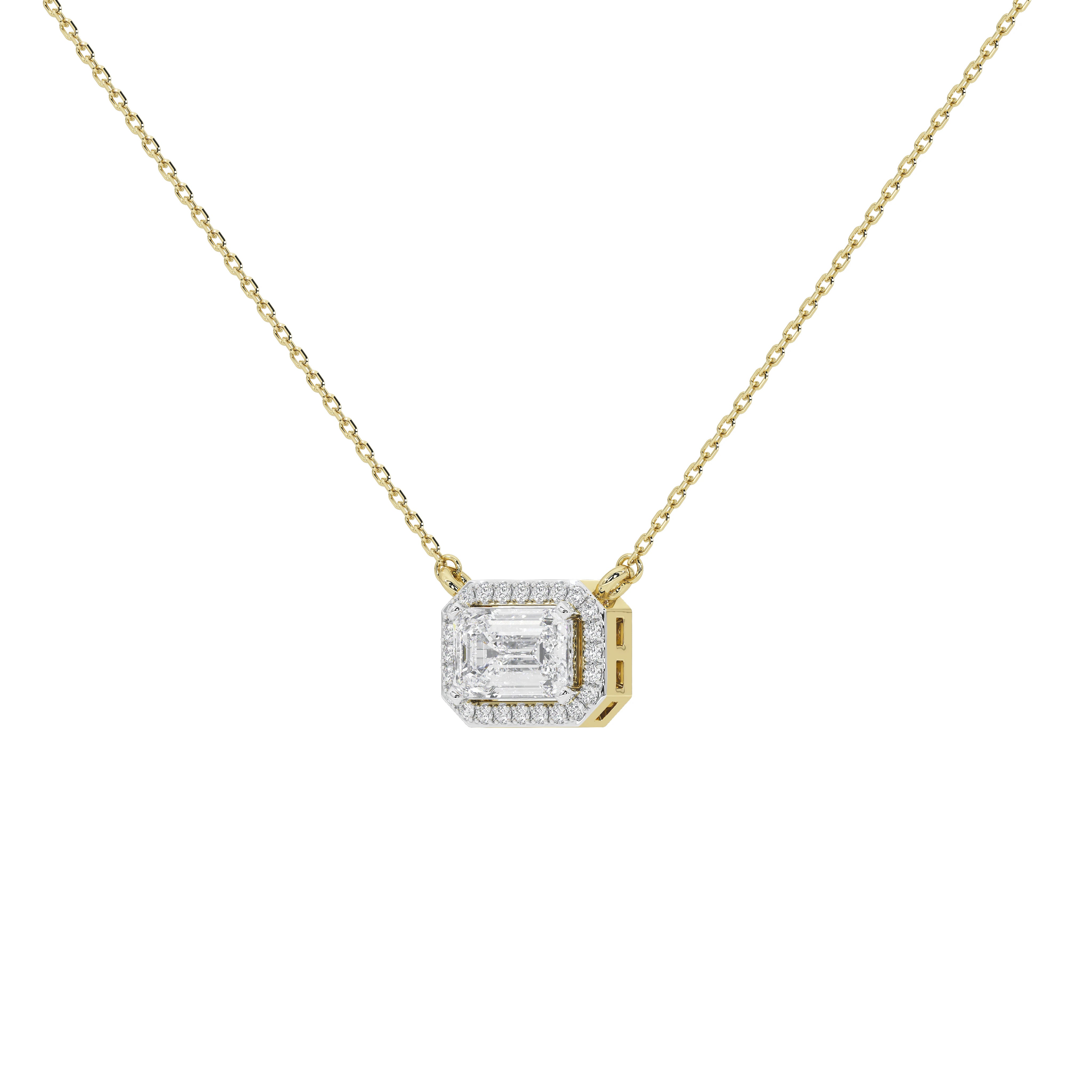 1 Carat Vashti Emerald Solitaire Pendant (With Chain)