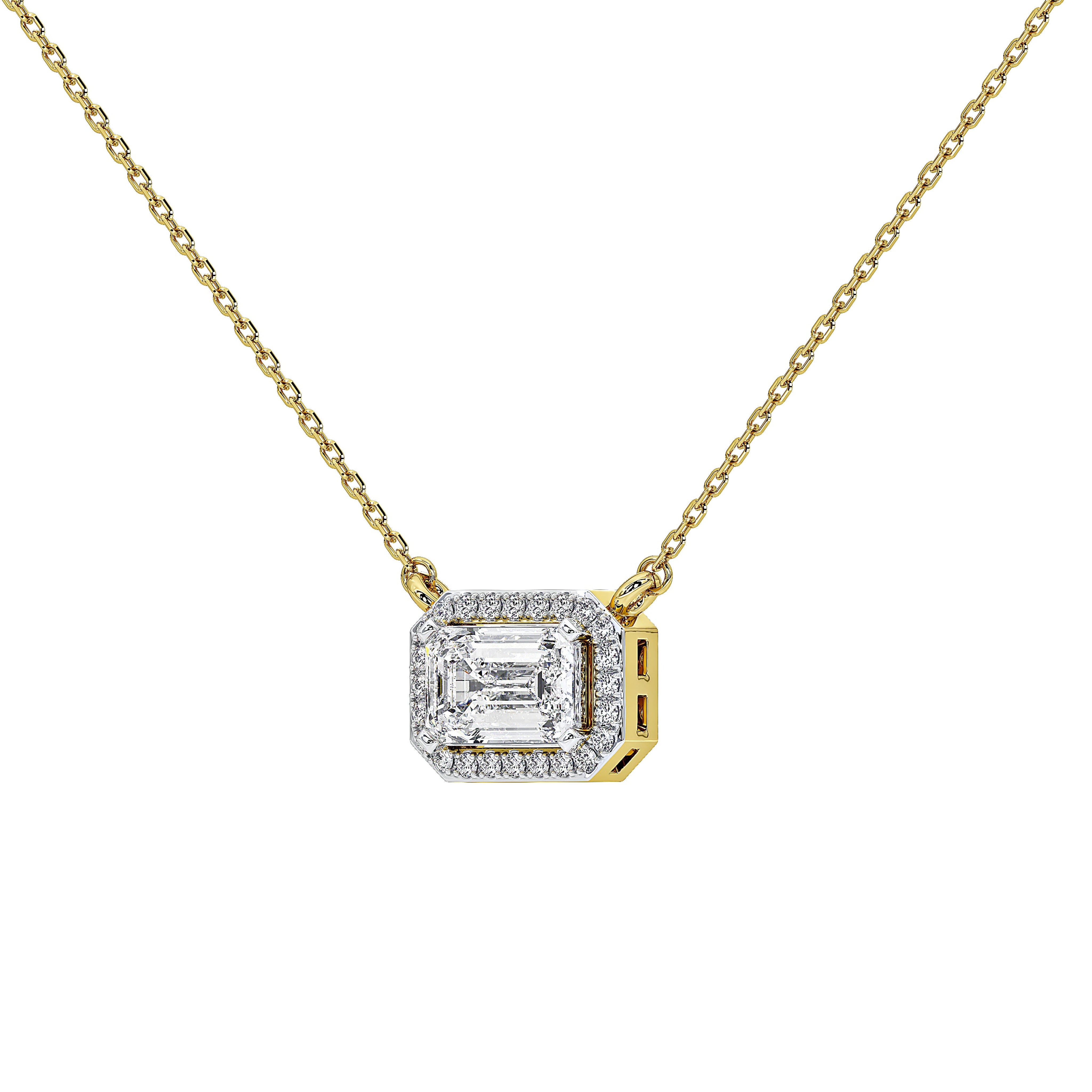 1 Carat Vashti Emerald Solitaire Pendant (With Chain)