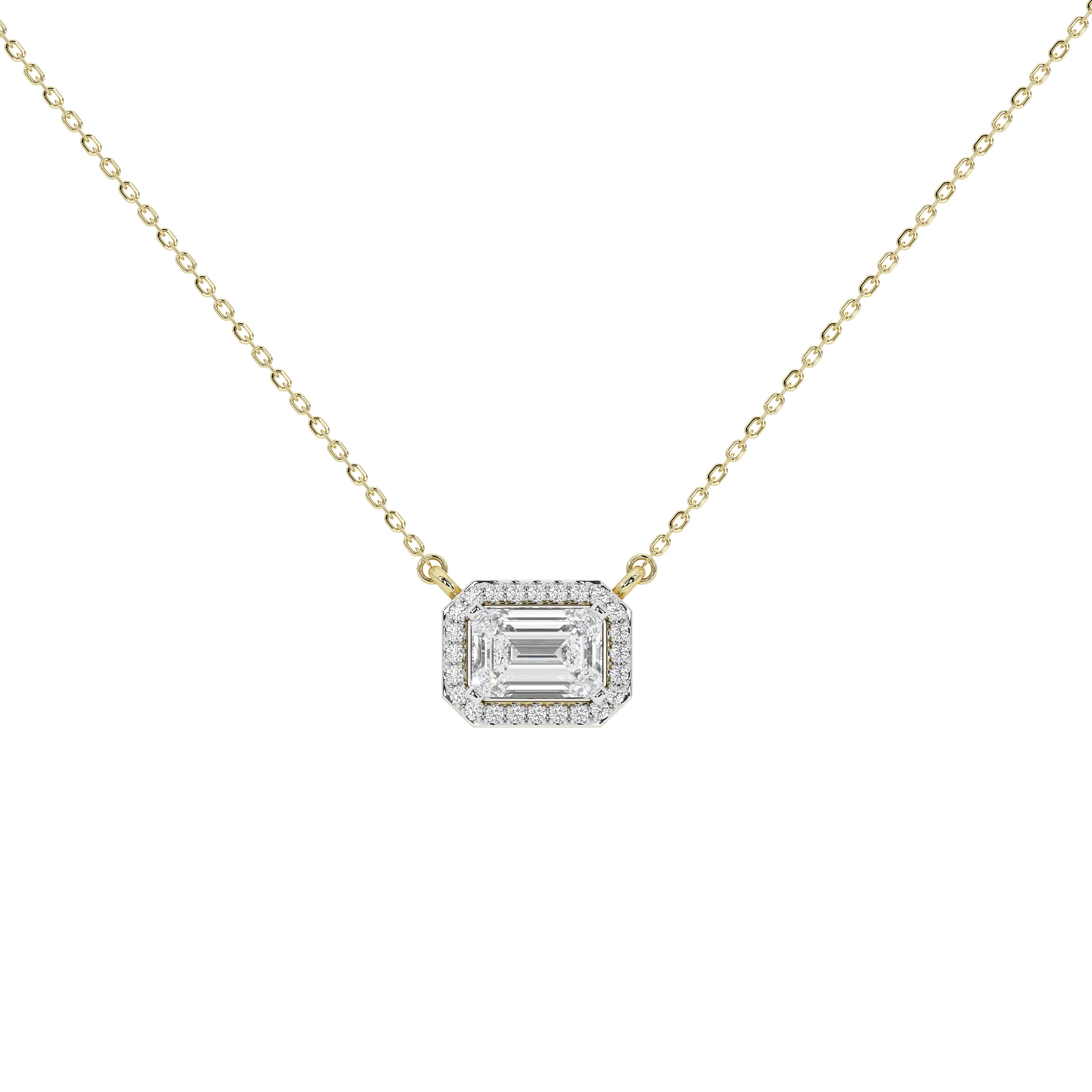 1 Carat Vashti Emerald Solitaire Pendant (With Chain)