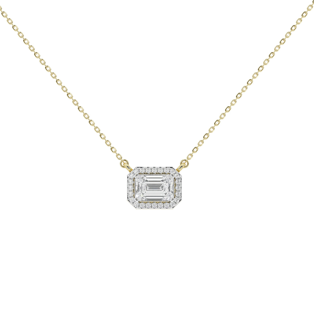 1 Carat Vashti Emerald Solitaire Pendant (With Chain)