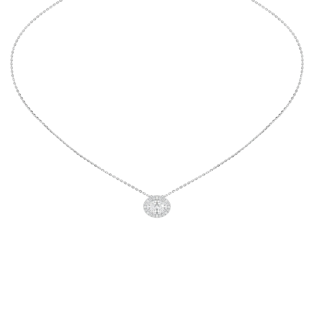 1 Carat Thora Oval Solitaire Pendant (With Chain)