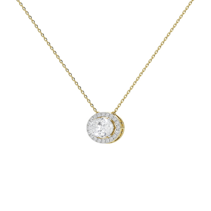 1 Carat Thora Oval Solitaire Pendant (With Chain)