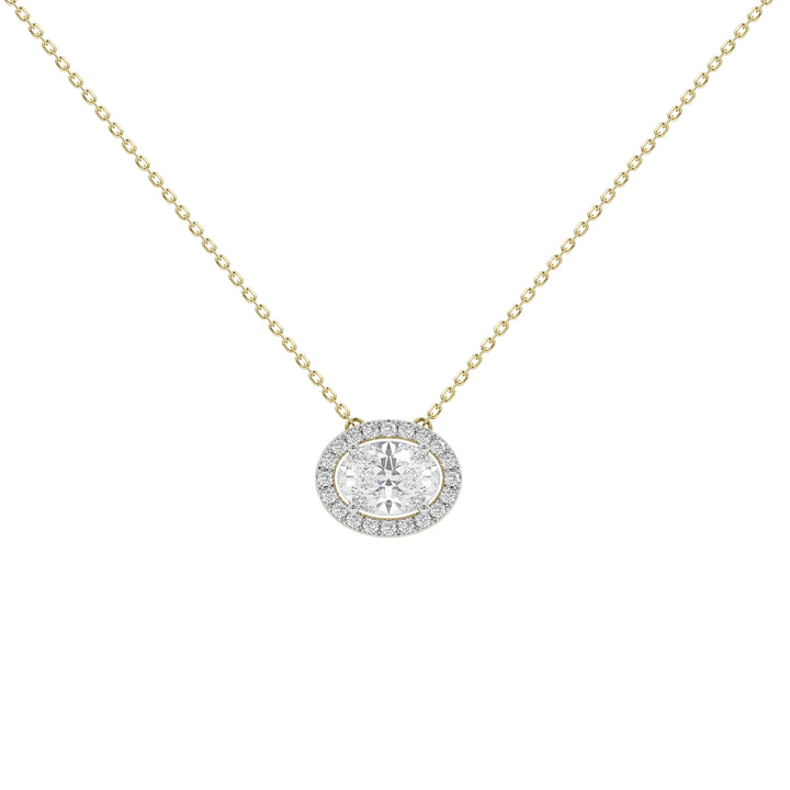 1 Carat Thora Oval Solitaire Pendant (With Chain)