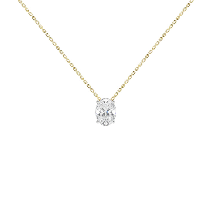 1 Carat Isolde Oval Solitaire Pendant (With Chain)