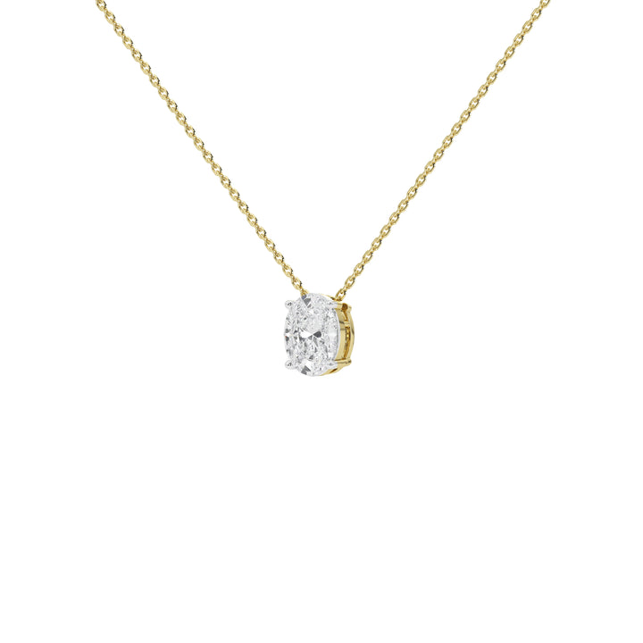 1 Carat Isolde Oval Solitaire Pendant (With Chain)