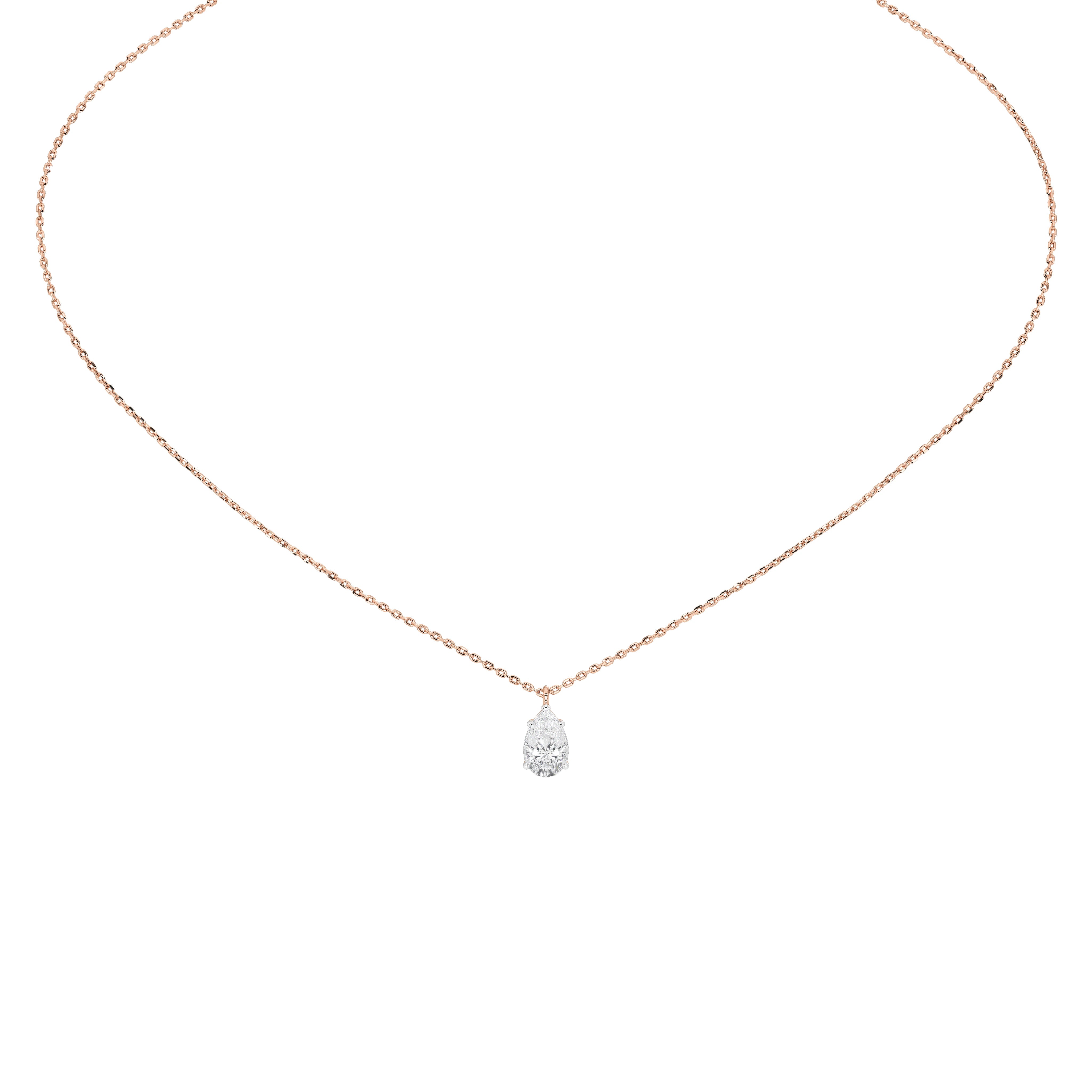 1 Carat Naia Pear Solitaire Pendant (Without Chain)