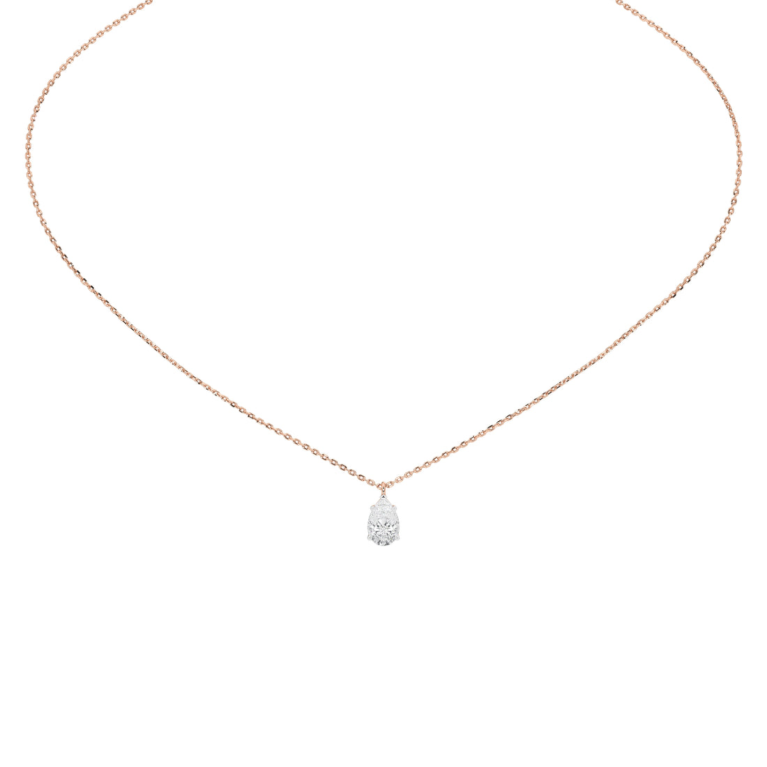 1 Carat Naia Pear Solitaire Pendant (Without Chain)