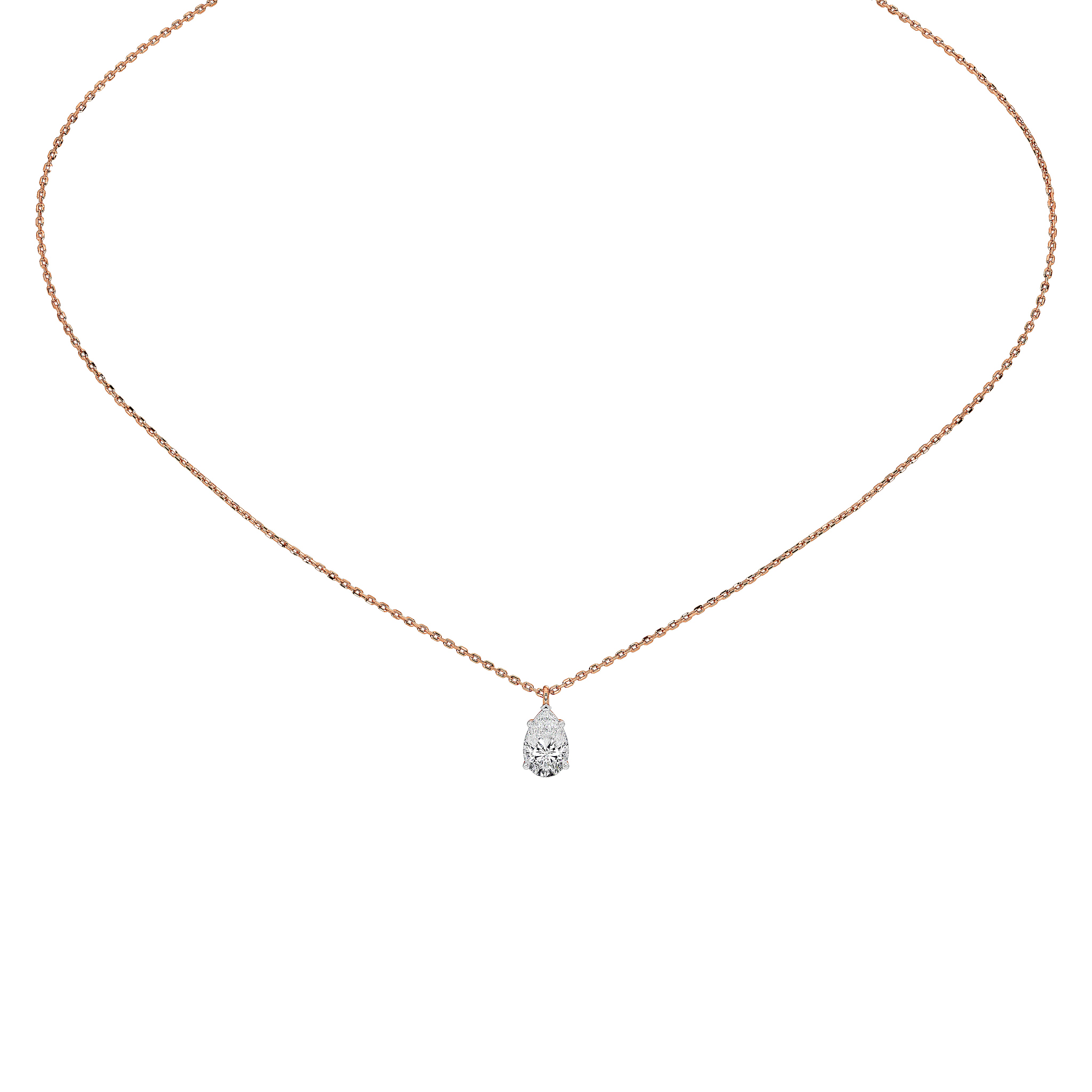 1 Carat Naia Pear Solitaire Pendant (Without Chain)