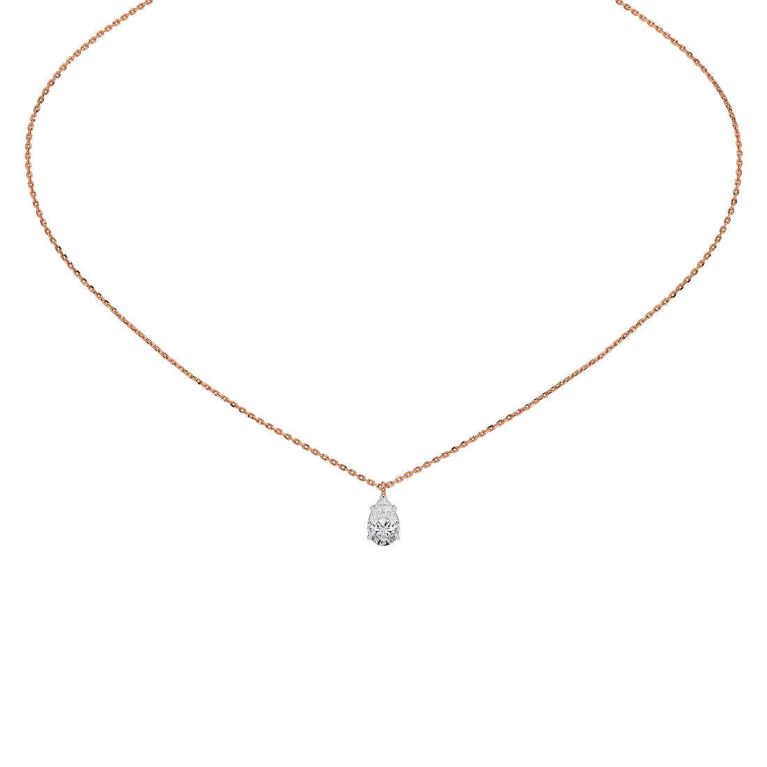 1 Carat Naia Pear Solitaire Pendant (Without Chain)