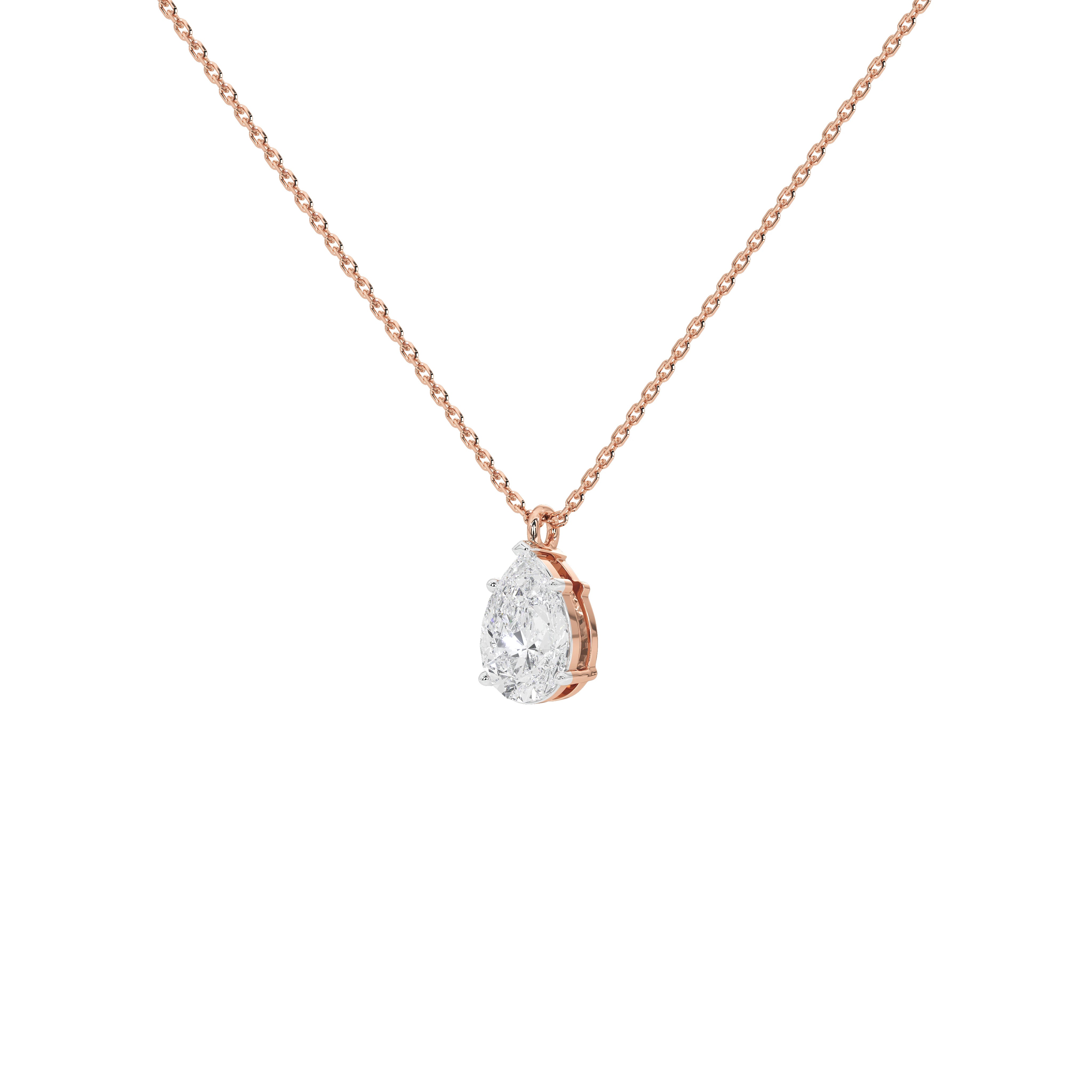 1 Carat Naia Pear Solitaire Pendant (Without Chain)