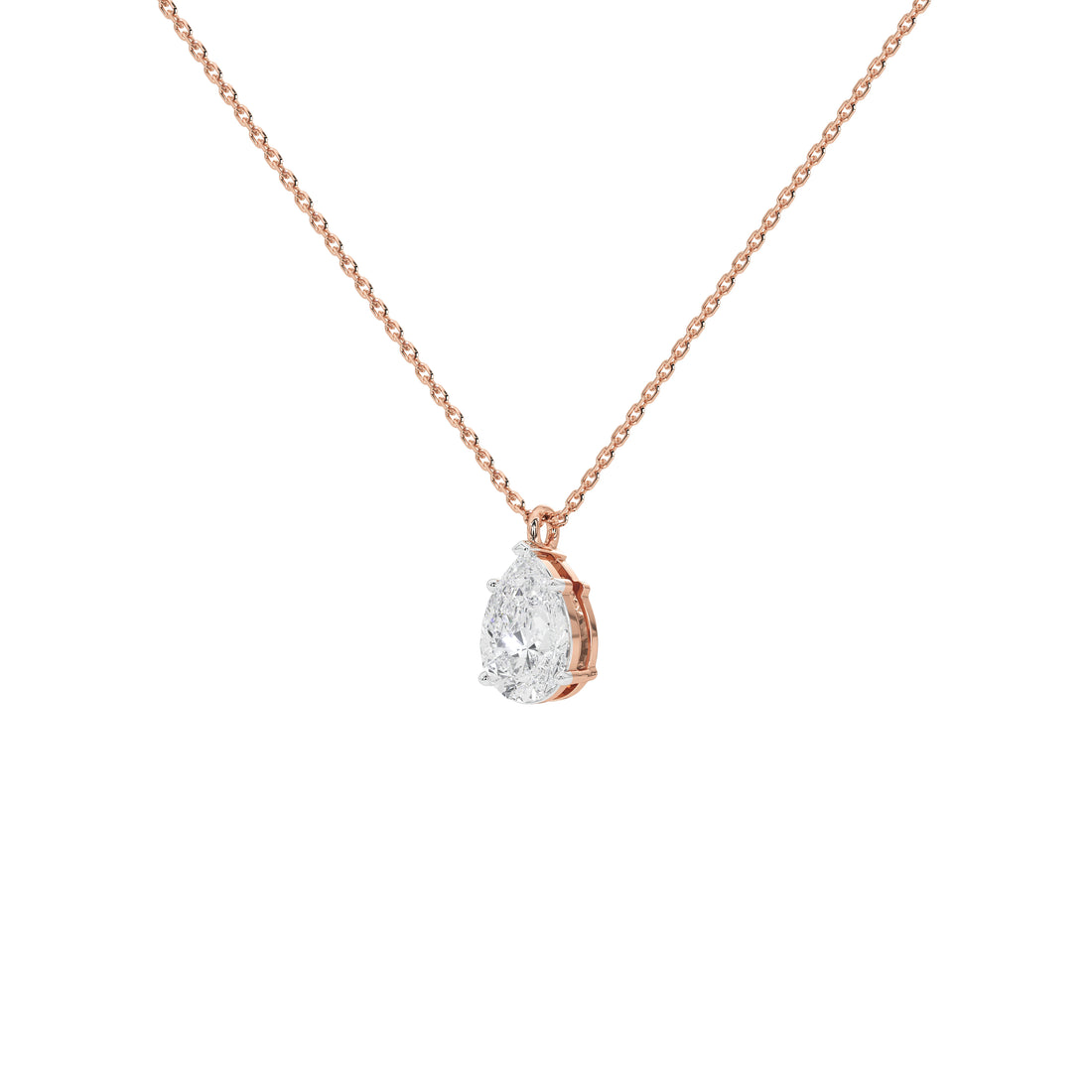 1 Carat Naia Pear Solitaire Pendant (Without Chain)