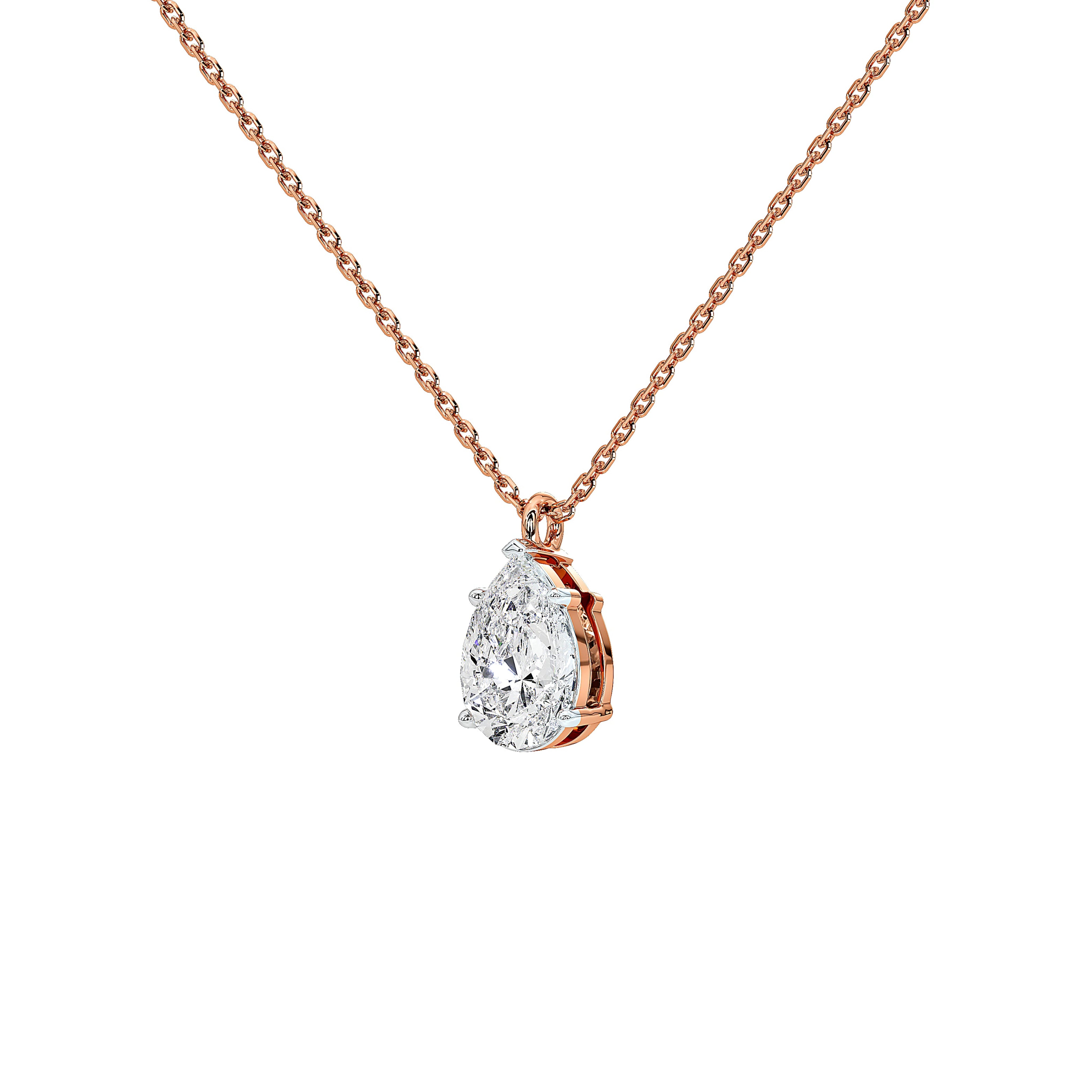 1 Carat Naia Pear Solitaire Pendant (Without Chain)
