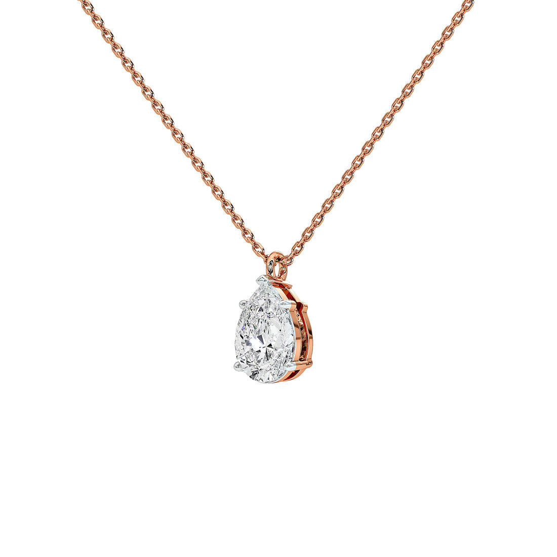 1 Carat Naia Pear Solitaire Pendant (Without Chain)