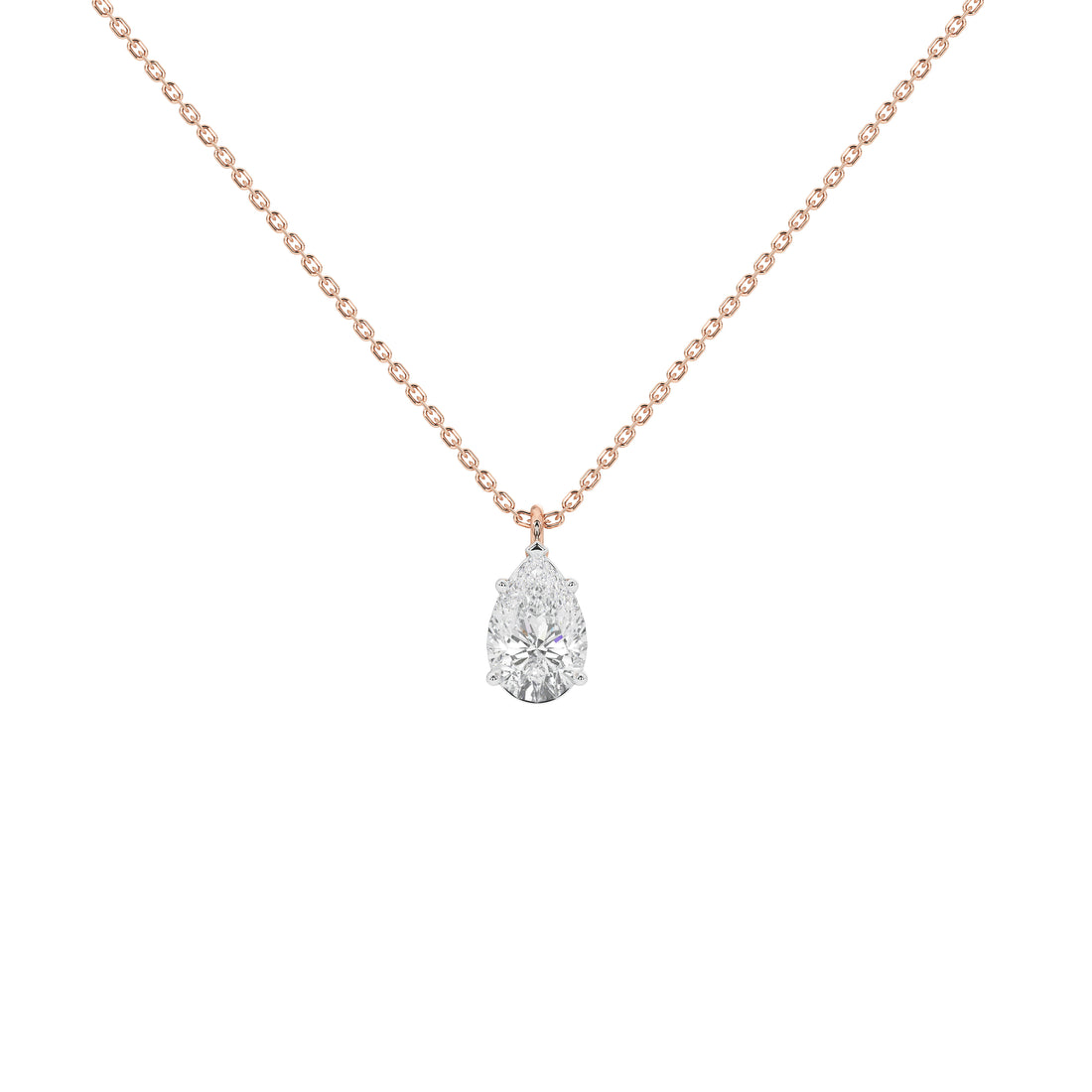 1 Carat Naia Pear Solitaire Pendant (Without Chain)
