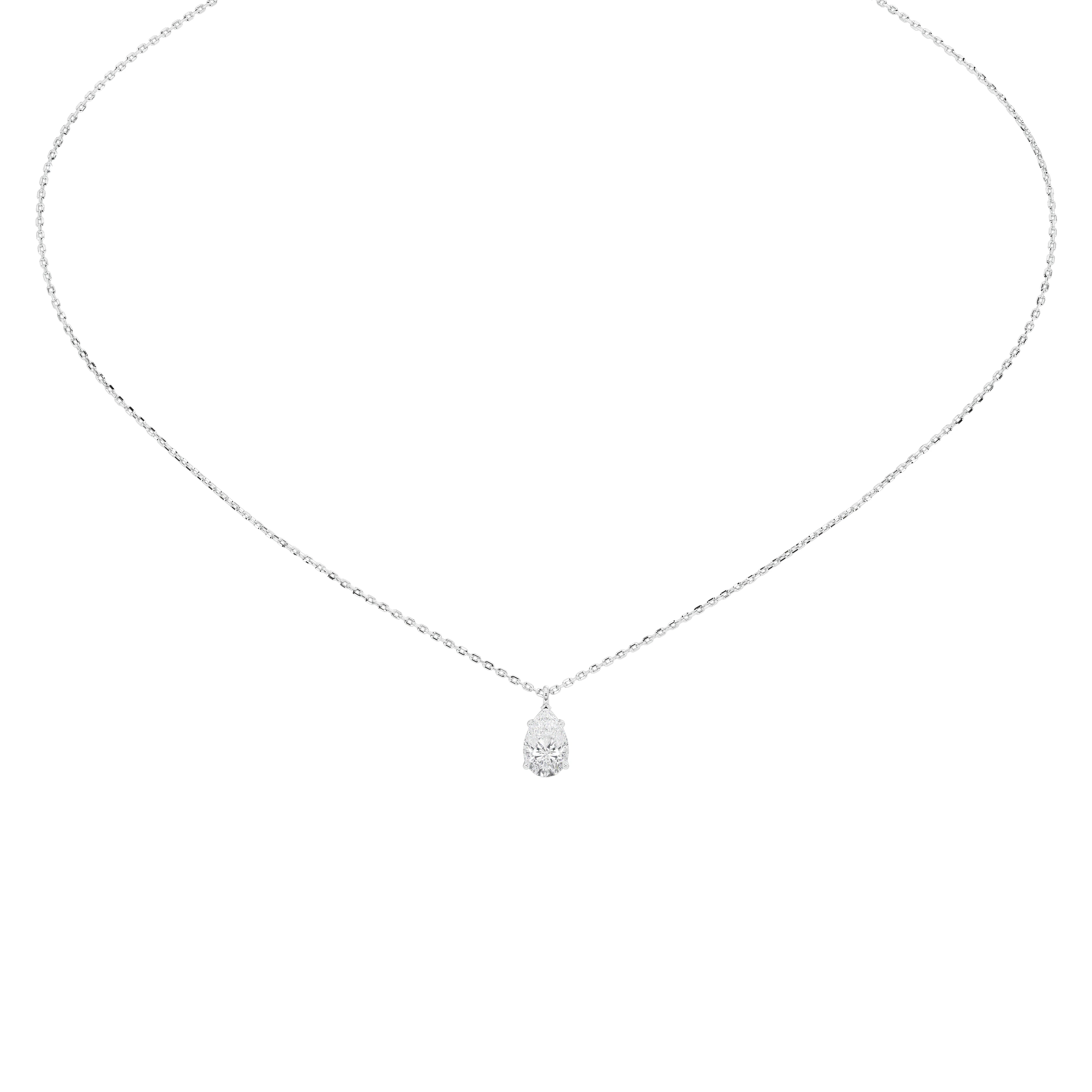 1 Carat Naia Pear Solitaire Pendant (Without Chain)